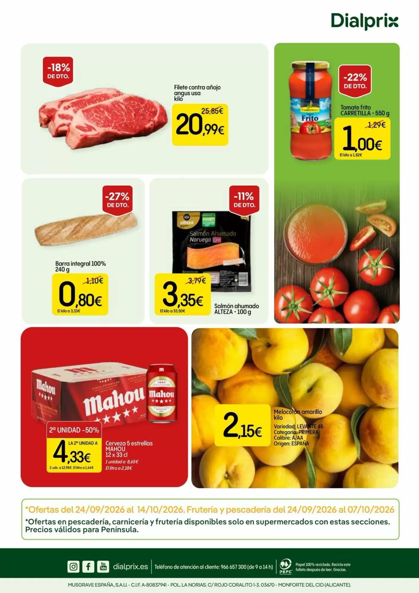 Folleto promocional de Dialprix válido desde el 24/09/2026 - Página 16.