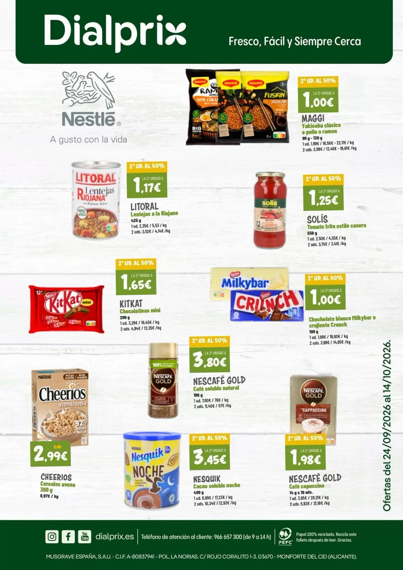 Folleto promocional de Dialprix válido desde el 24/09/2026 - Página 18.