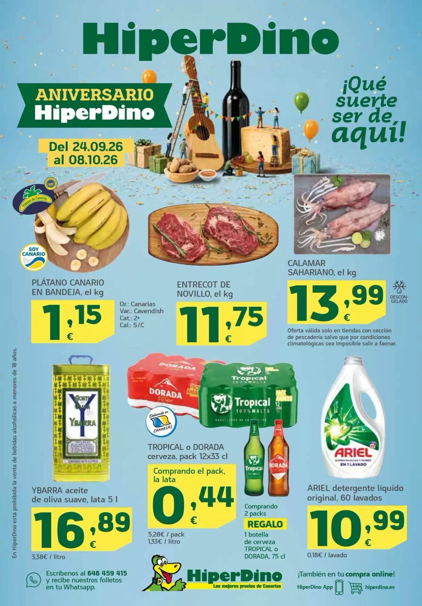 Folleto promocional de HiperDino válido desde el 24/09/2026 - Página 1.