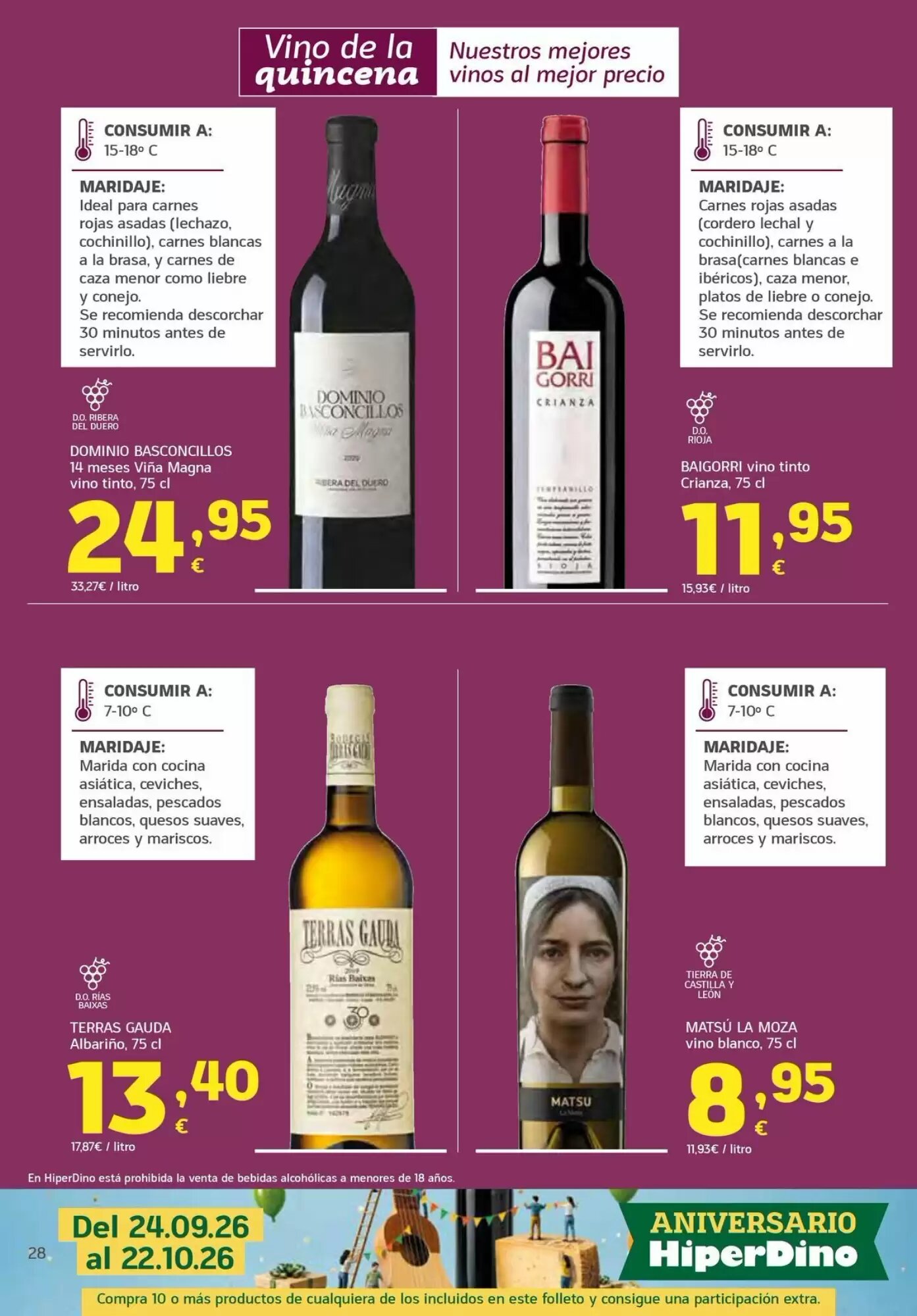 Folleto promocional de HiperDino válido desde el 24/09/2026 - Página 28.