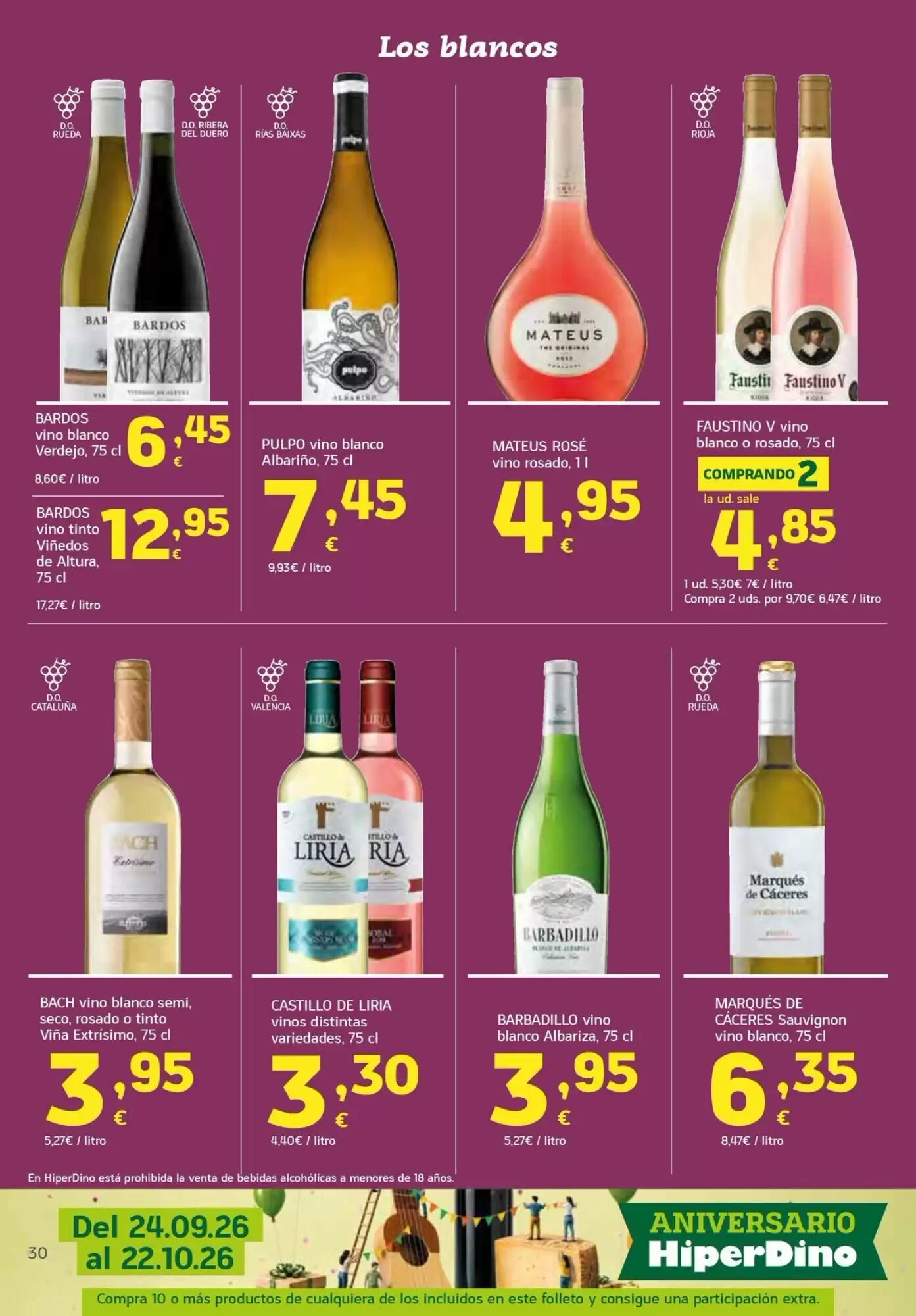 Folleto promocional de HiperDino válido desde el 24/09/2026 - Página 30.