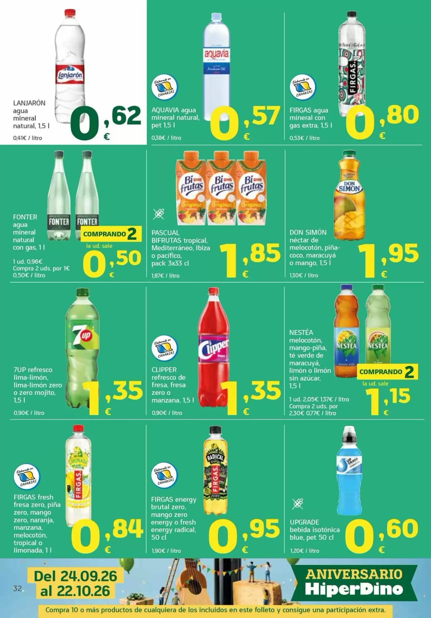 Folleto promocional de HiperDino válido desde el 24/09/2026 - Página 32.