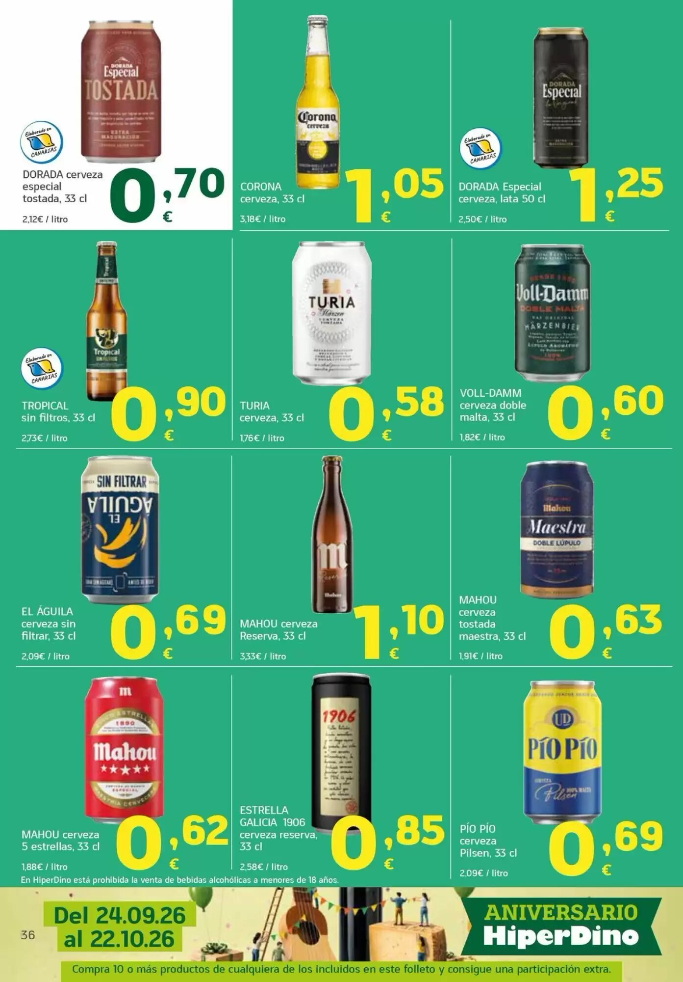 Folleto promocional de HiperDino válido desde el 24/09/2026 - Página 36.