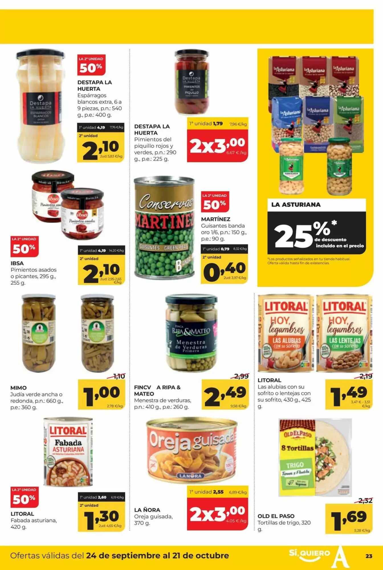 Folleto promocional de Alimerka válido desde el 24/09/2026 - Página 23.
