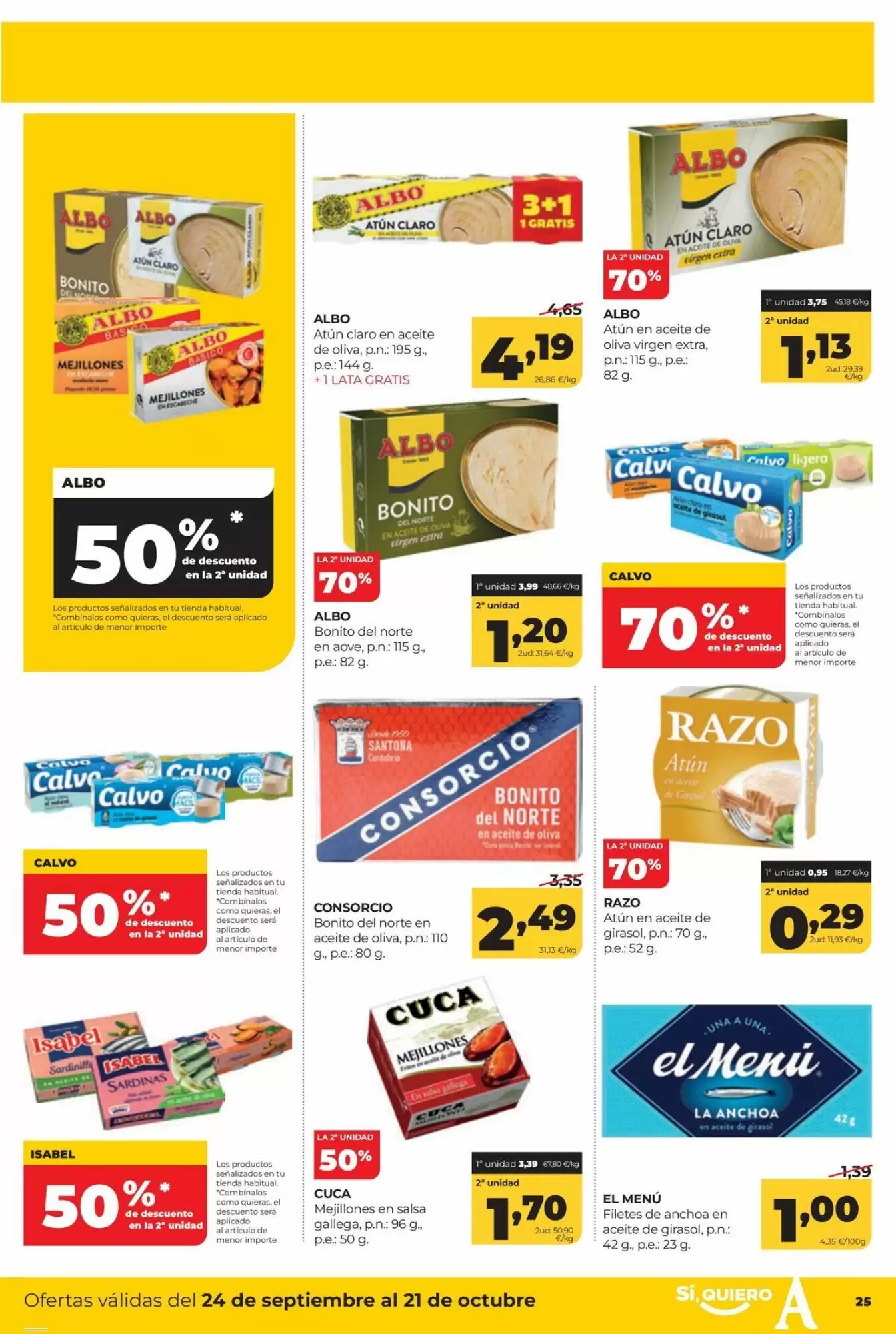 Folleto promocional de Alimerka válido desde el 24/09/2026 - Página 25.
