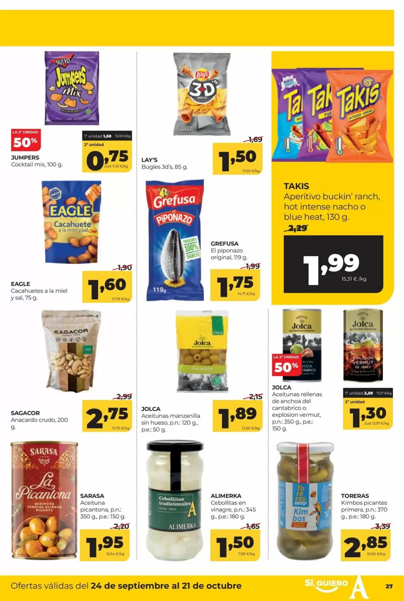 Folleto promocional de Alimerka válido desde el 24/09/2026 - Página 27.