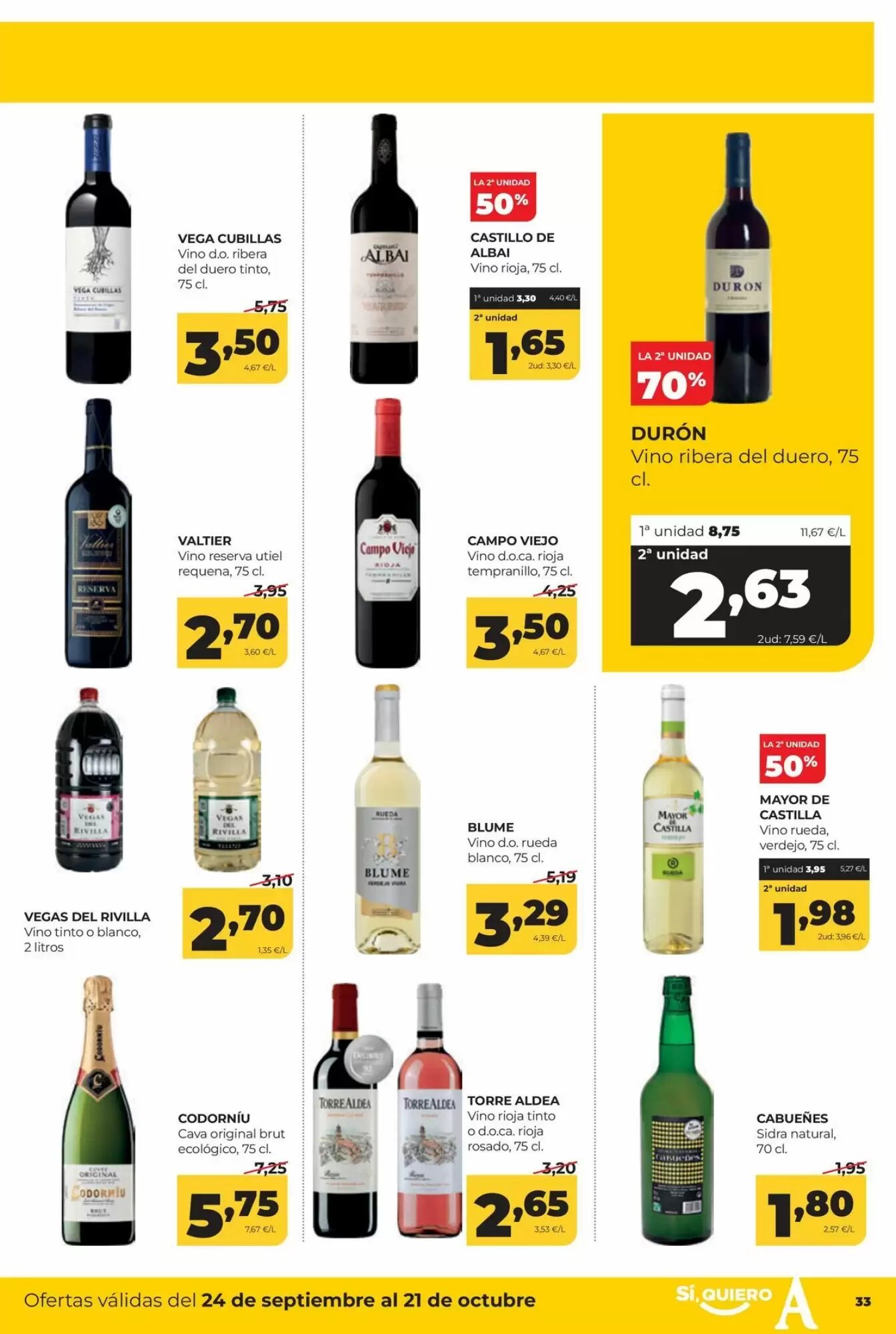 Folleto promocional de Alimerka válido desde el 24/09/2026 - Página 33.