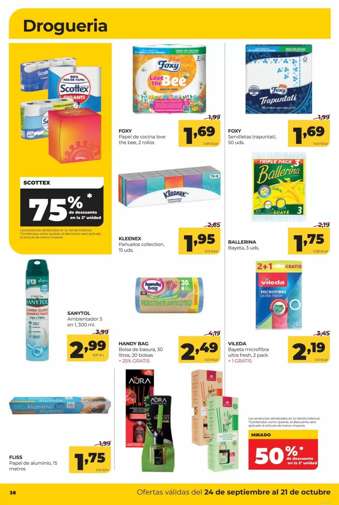 Folleto promocional de Alimerka válido desde el 24/09/2026 - Página 38.