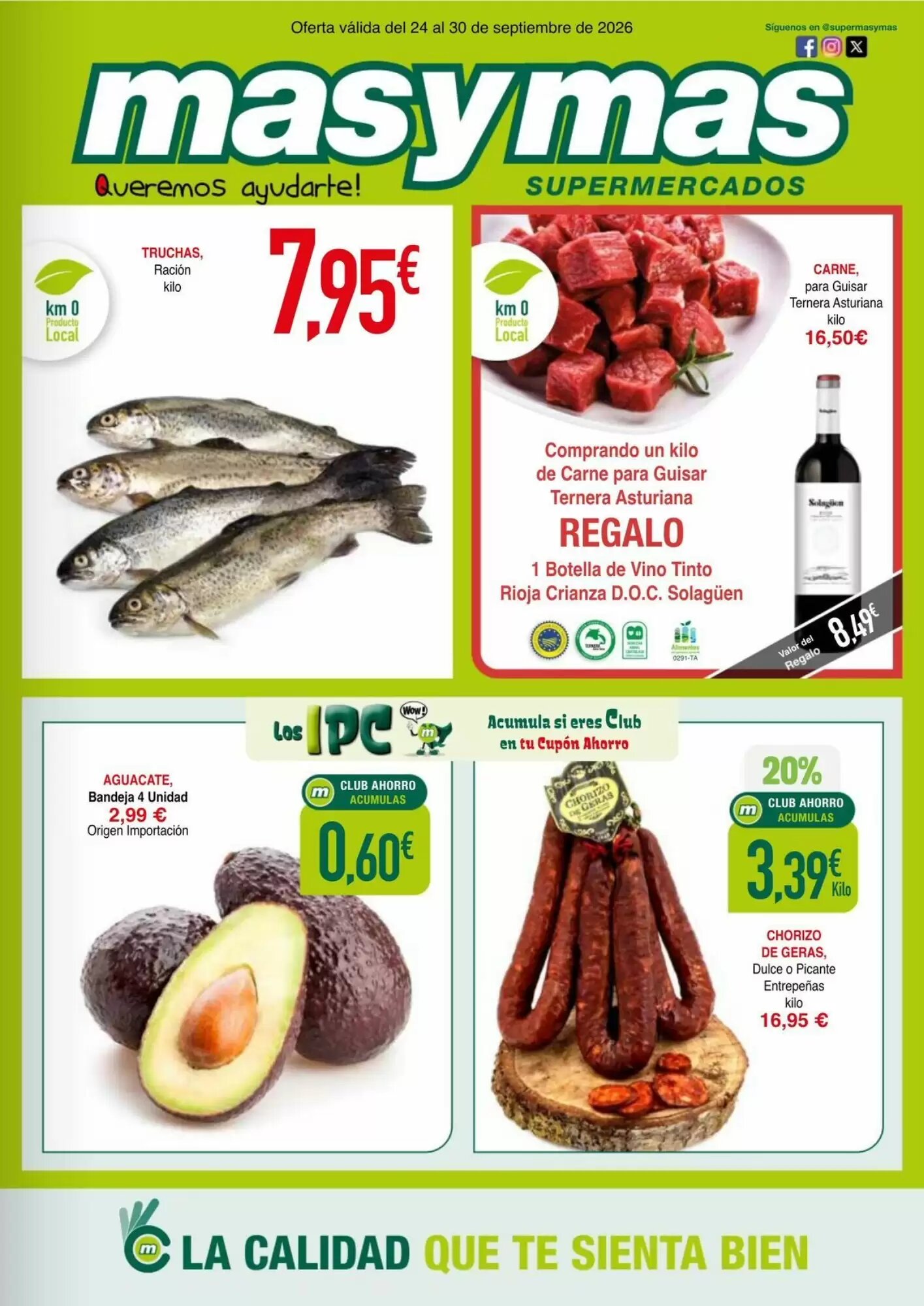 Folleto promocional de Masymas válido desde el 24/09/2026 - Página 1.