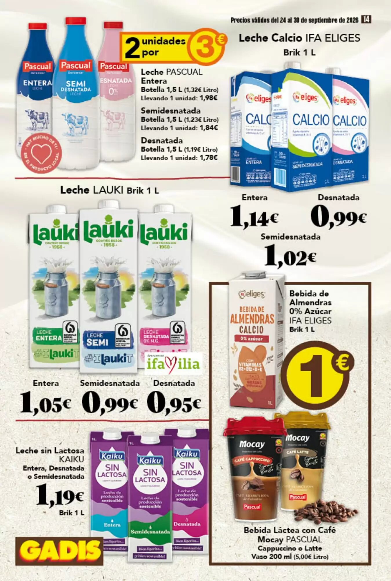 Folleto promocional de Gadis válido desde el 24/09/2026 - Página 14.