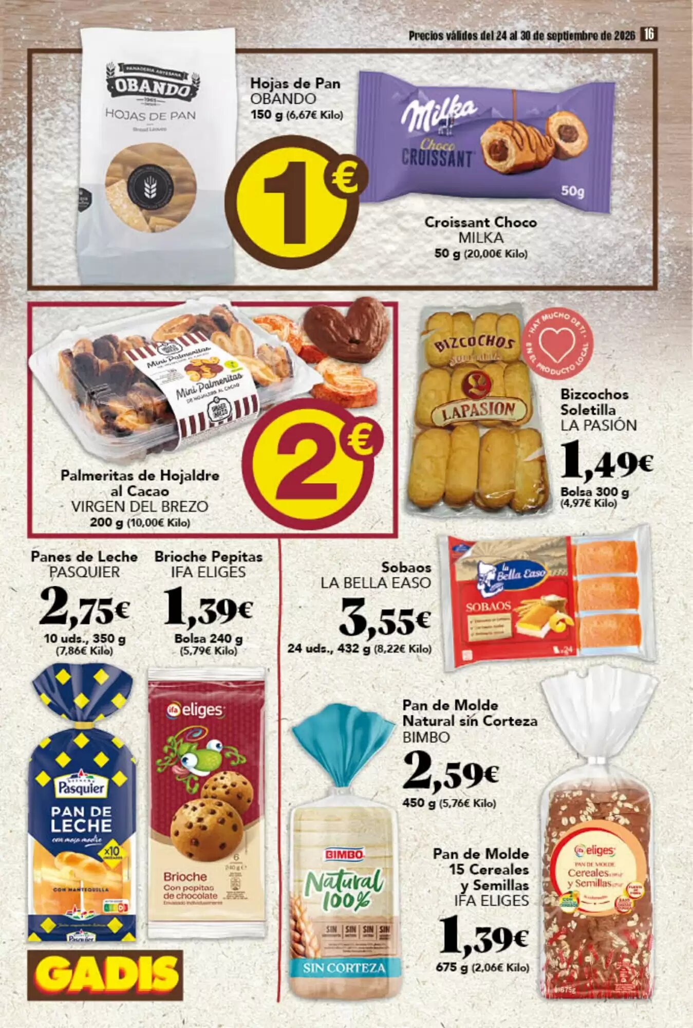 Folleto promocional de Gadis válido desde el 24/09/2026 - Página 16.