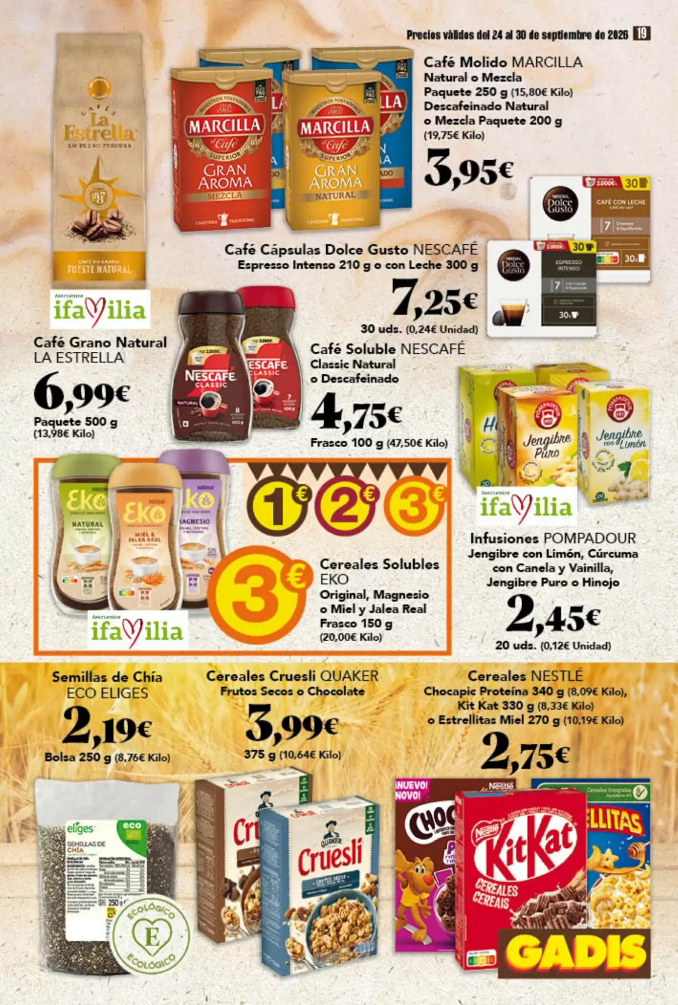 Folleto promocional de Gadis válido desde el 24/09/2026 - Página 19.