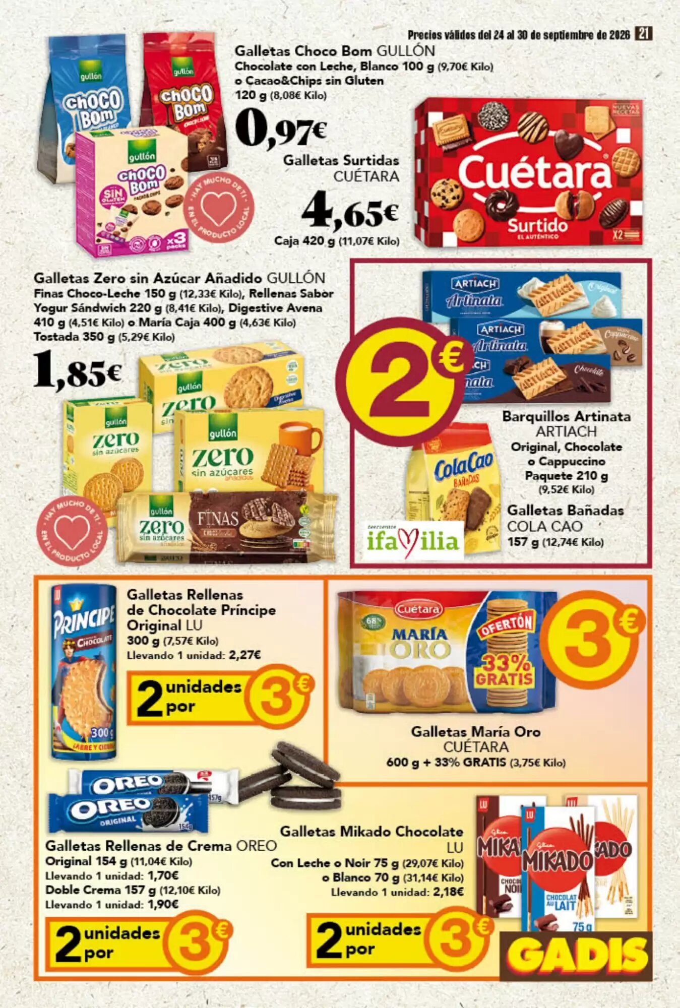 Folleto promocional de Gadis válido desde el 24/09/2026 - Página 21.