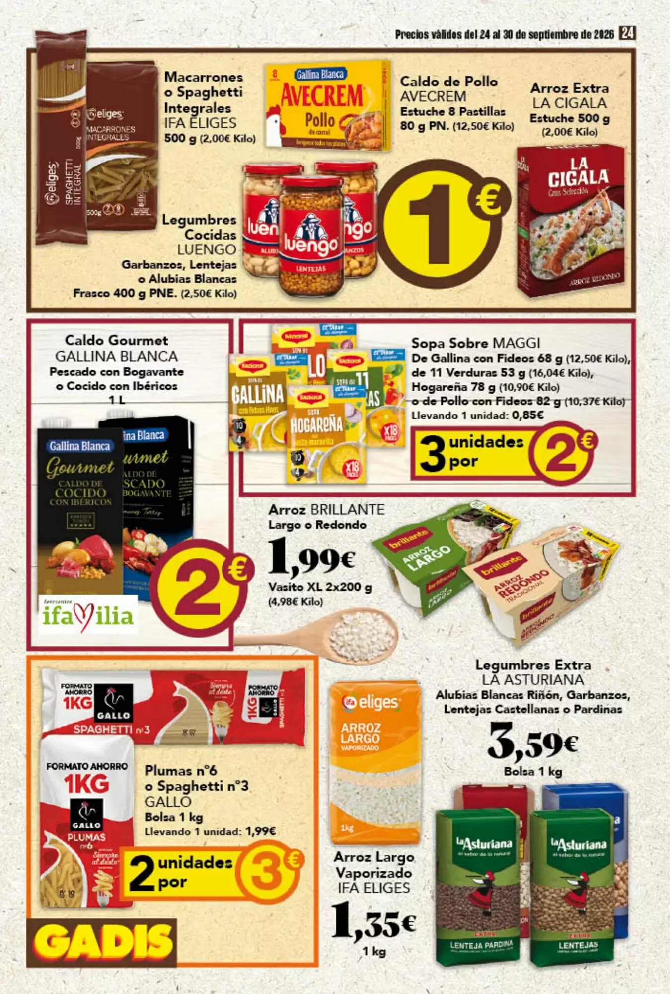 Folleto promocional de Gadis válido desde el 24/09/2026 - Página 24.