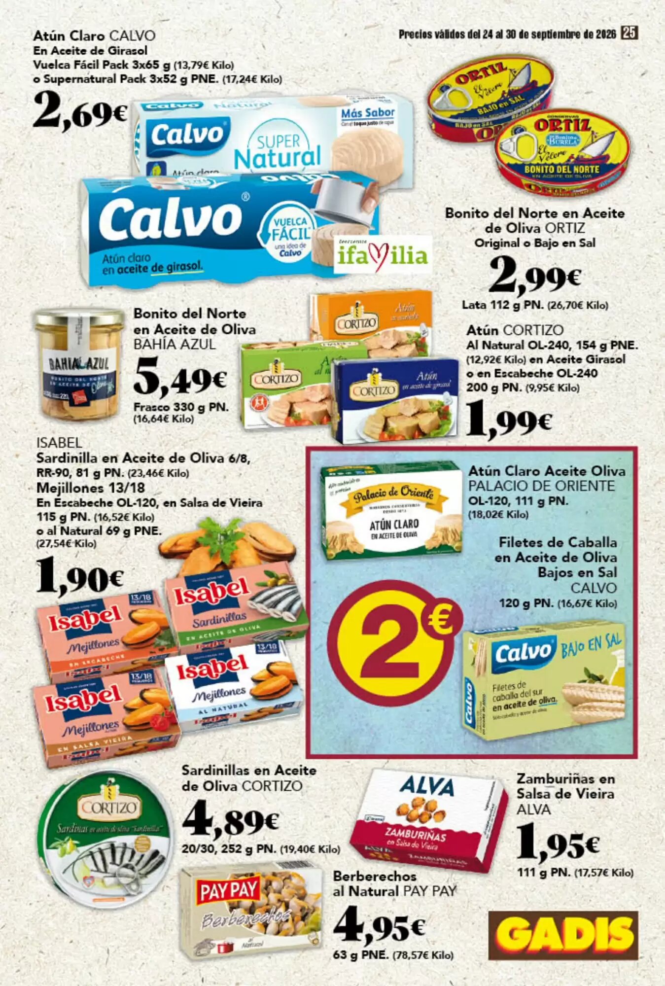 Folleto promocional de Gadis válido desde el 24/09/2026 - Página 25.