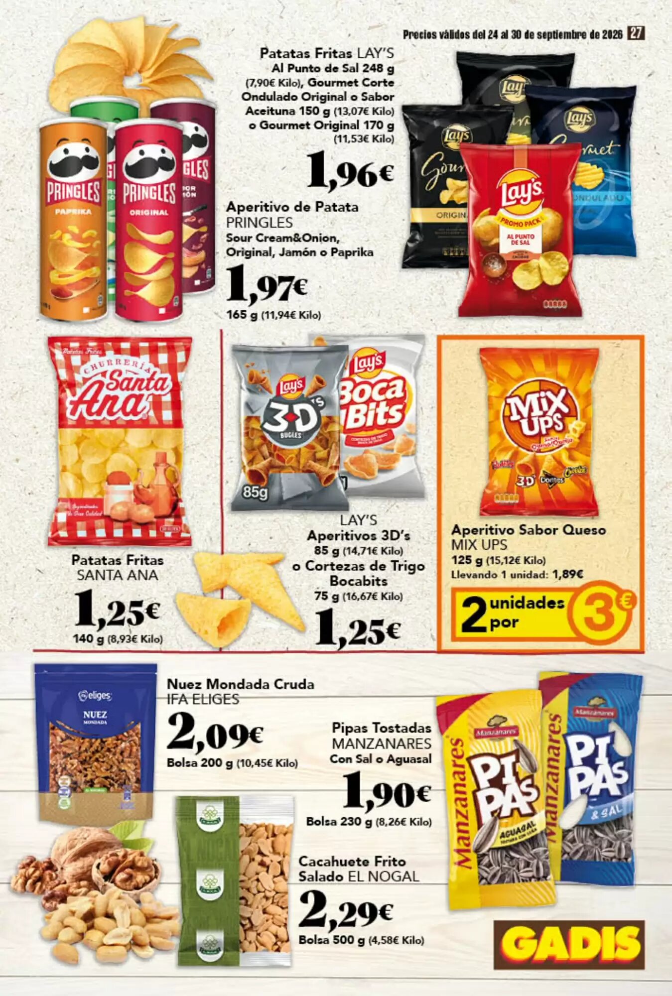 Folleto promocional de Gadis válido desde el 24/09/2026 - Página 27.