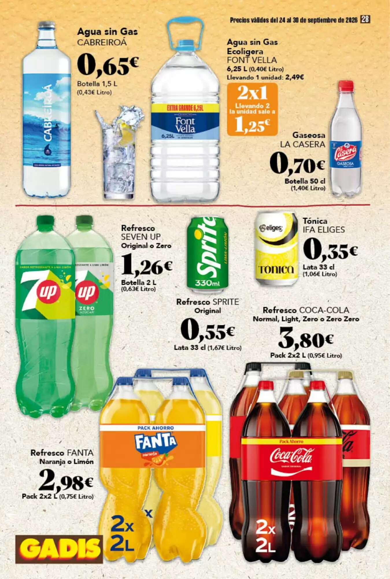 Folleto promocional de Gadis válido desde el 24/09/2026 - Página 28.