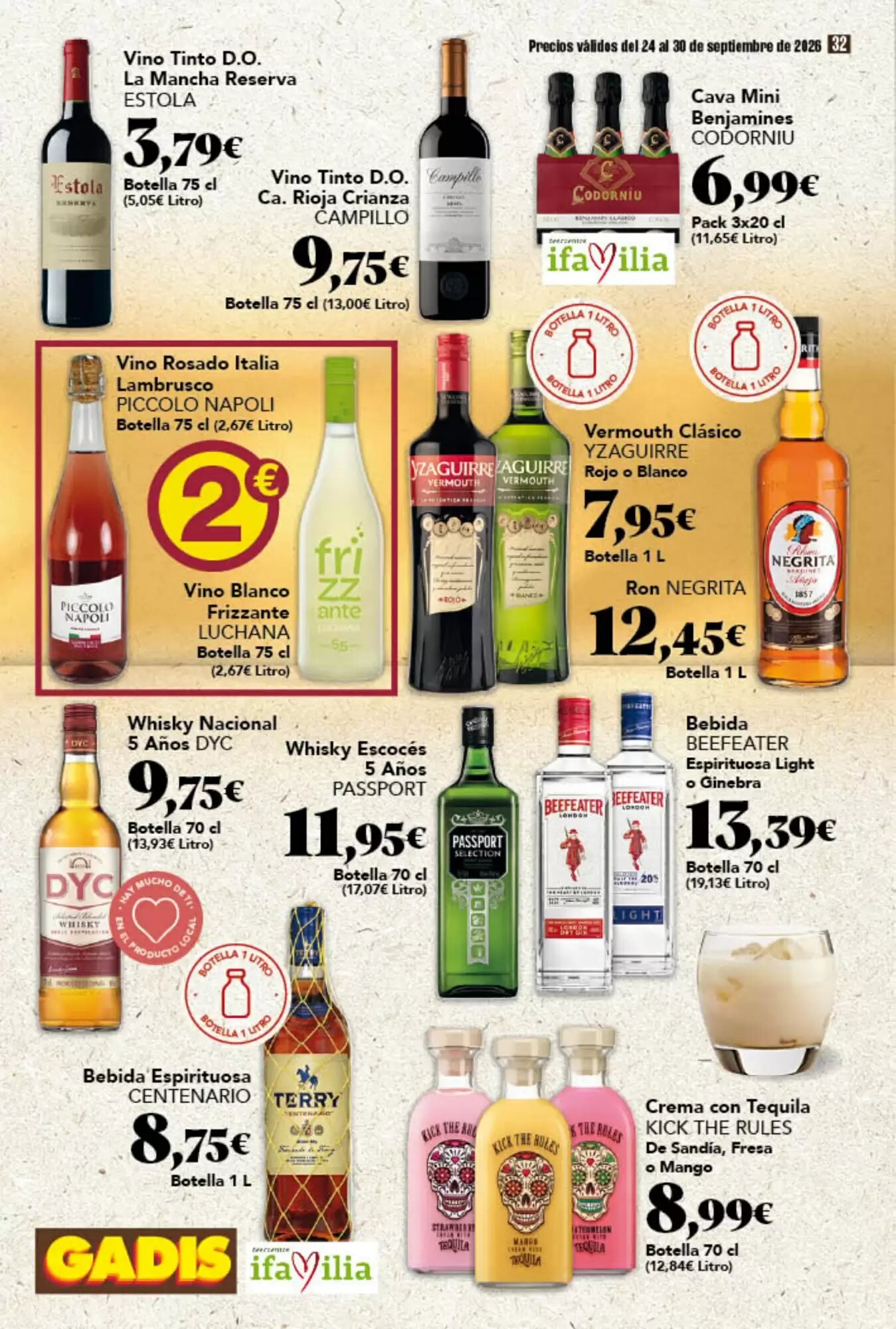 Folleto promocional de Gadis válido desde el 24/09/2026 - Página 32.