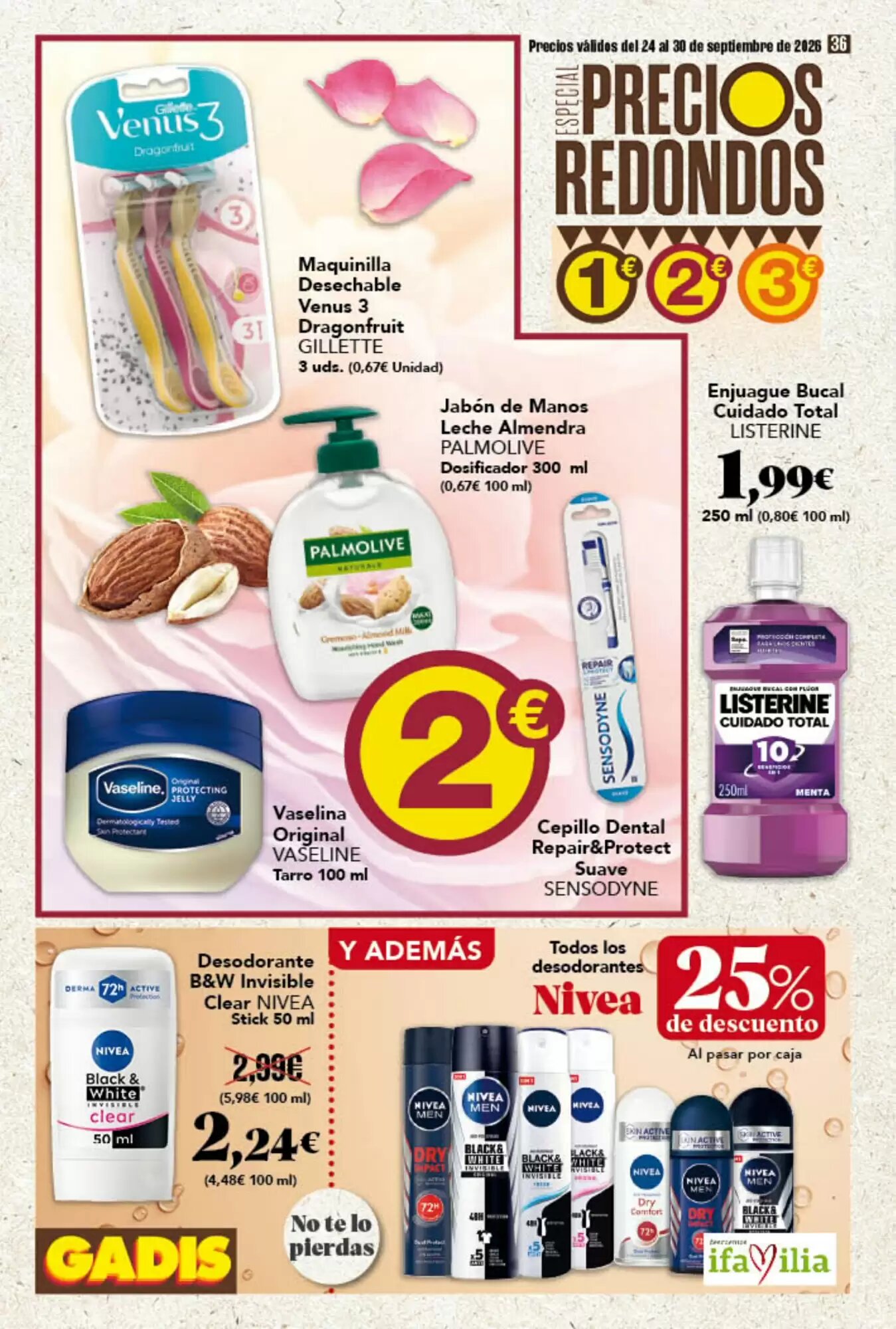 Folleto promocional de Gadis válido desde el 24/09/2026 - Página 36.