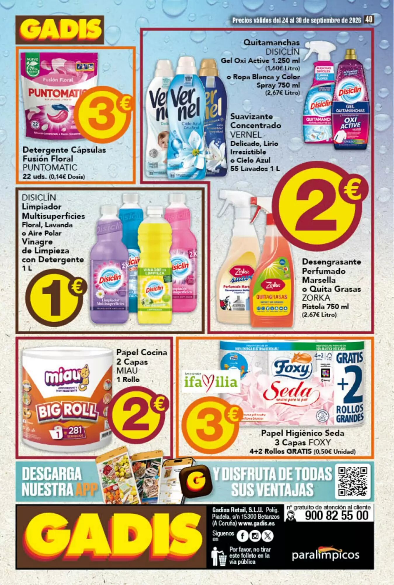 Folleto promocional de Gadis válido desde el 24/09/2026 - Página 40.