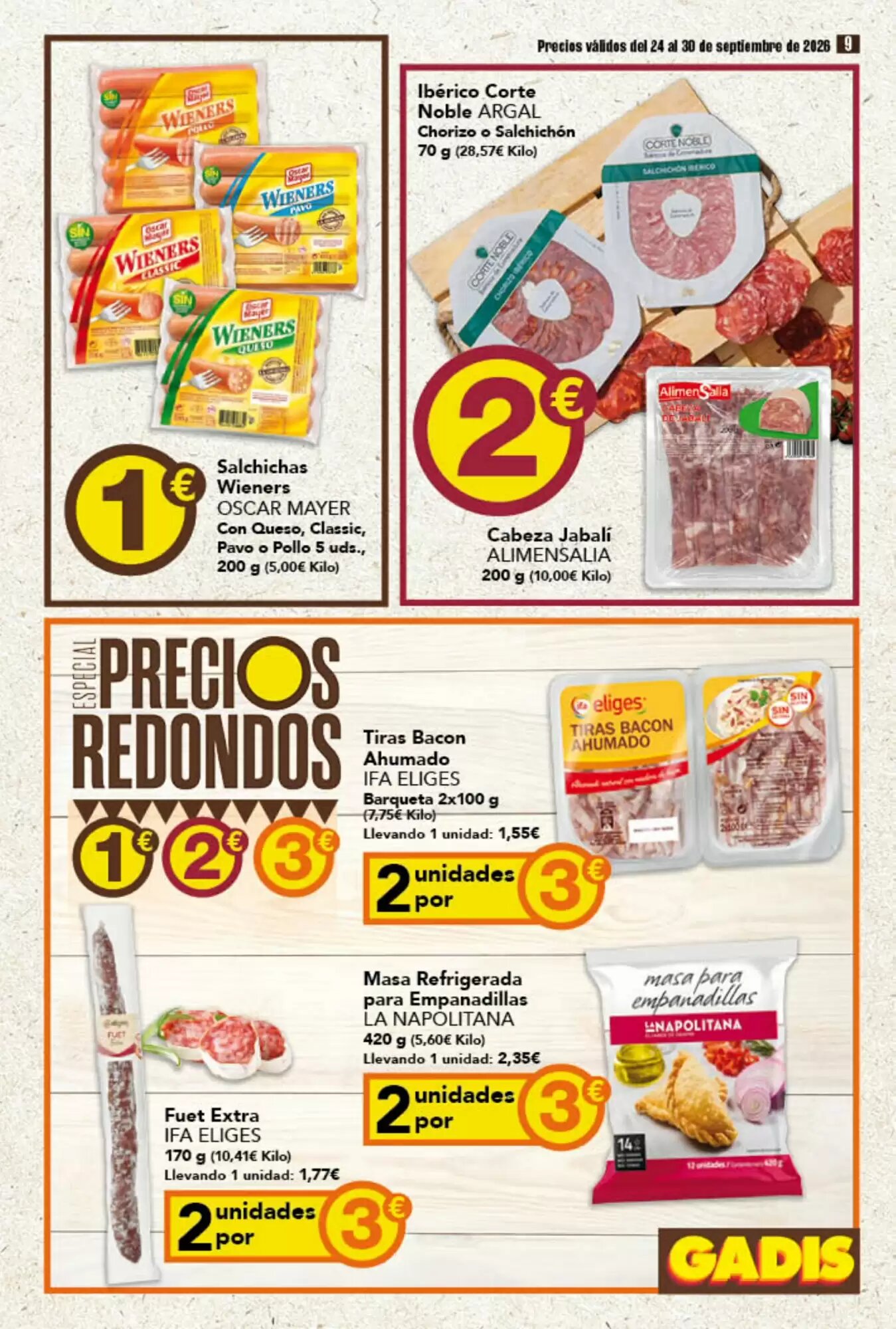 Folleto promocional de Gadis válido desde el 24/09/2026 - Página 9.