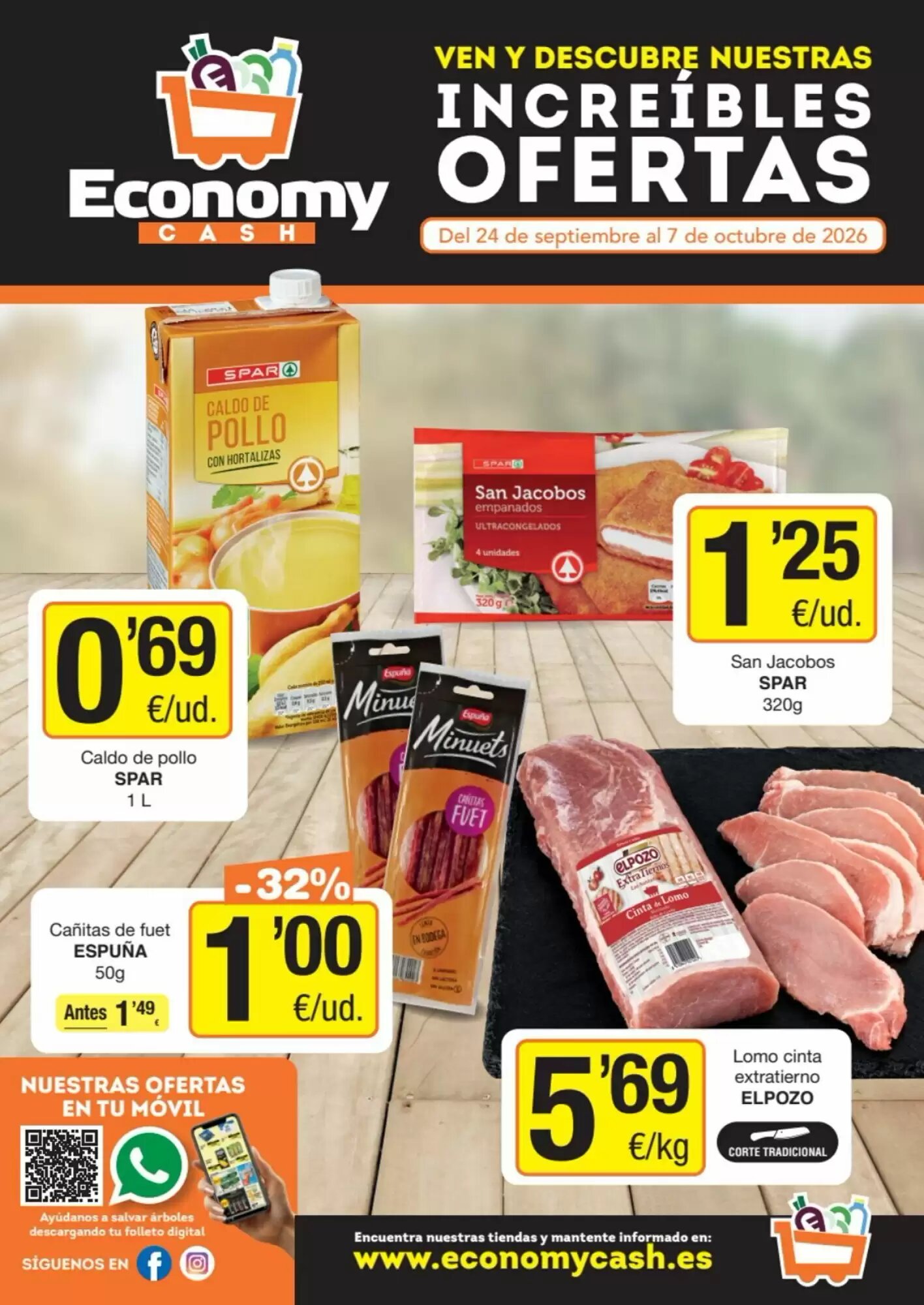 Folleto promocional de Economy Cash válido desde el 24/09/2026 - Página 1.