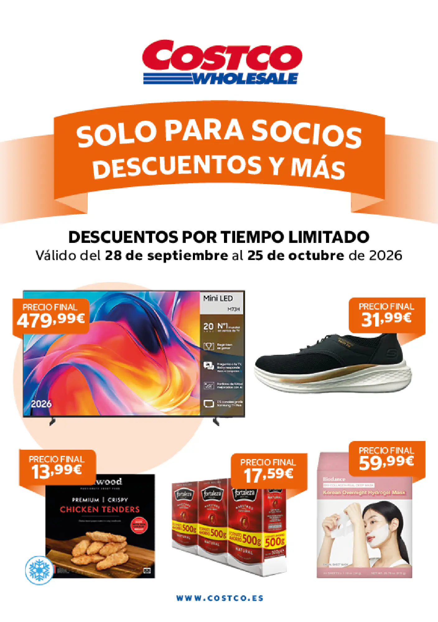 Folleto promocional de Costco válido desde el 25/09/2026 - Página 1.