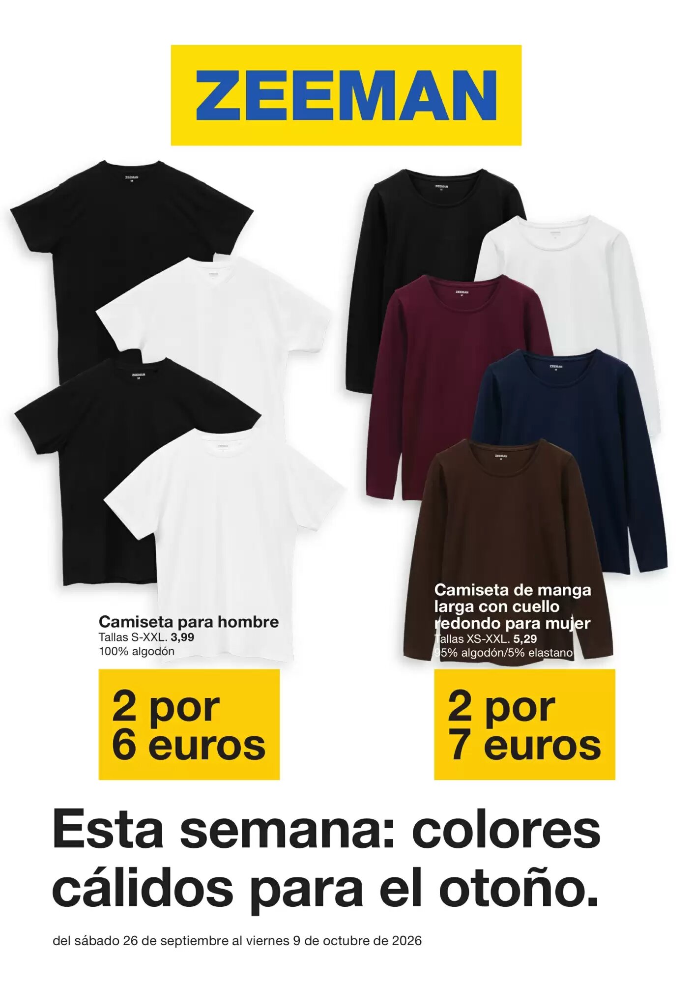 Folleto promocional de Zeeman válido desde el 26/09/2026 - Página 1.