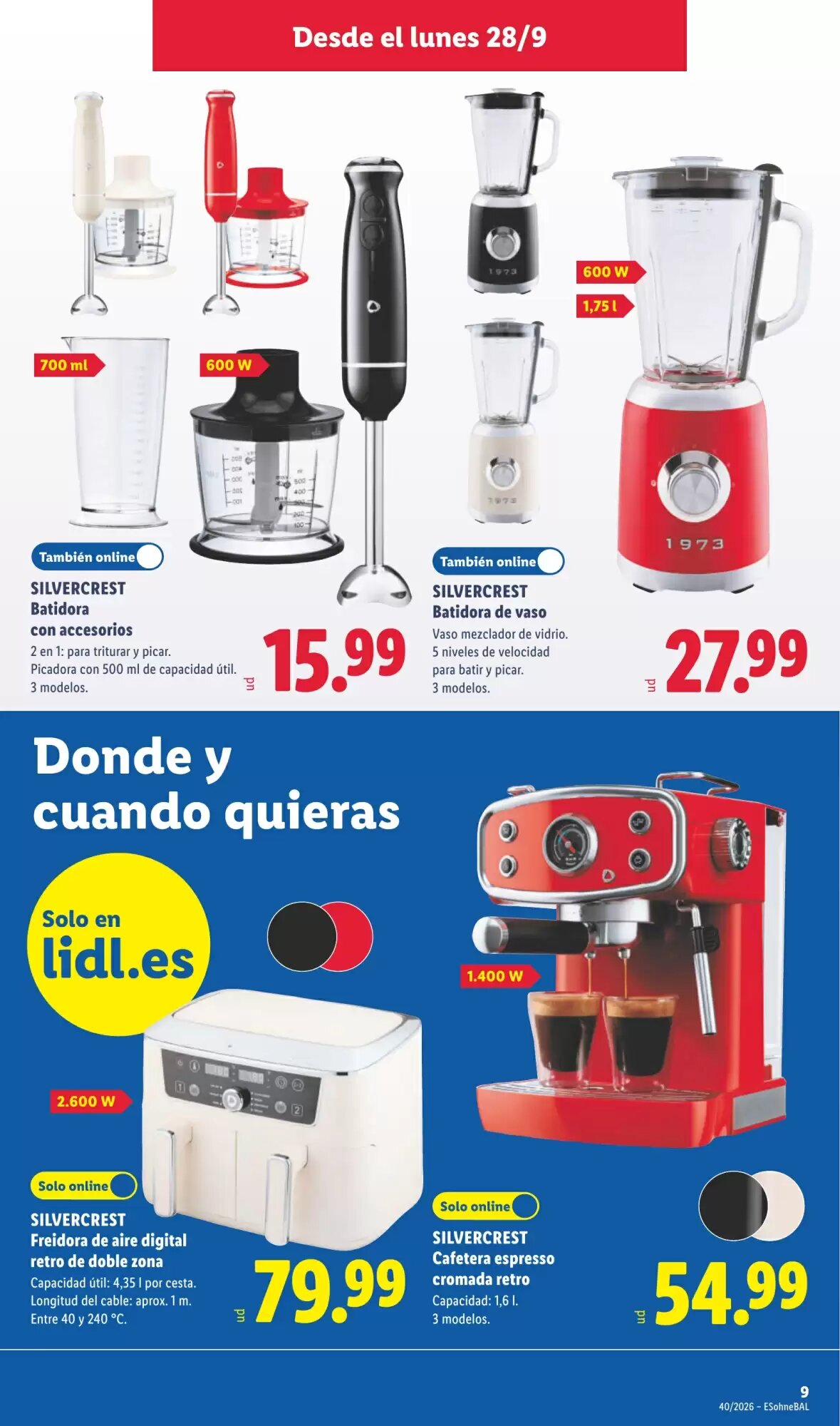 Folleto promocional de Lidl válido desde el 28/09/2026 - Página 15.