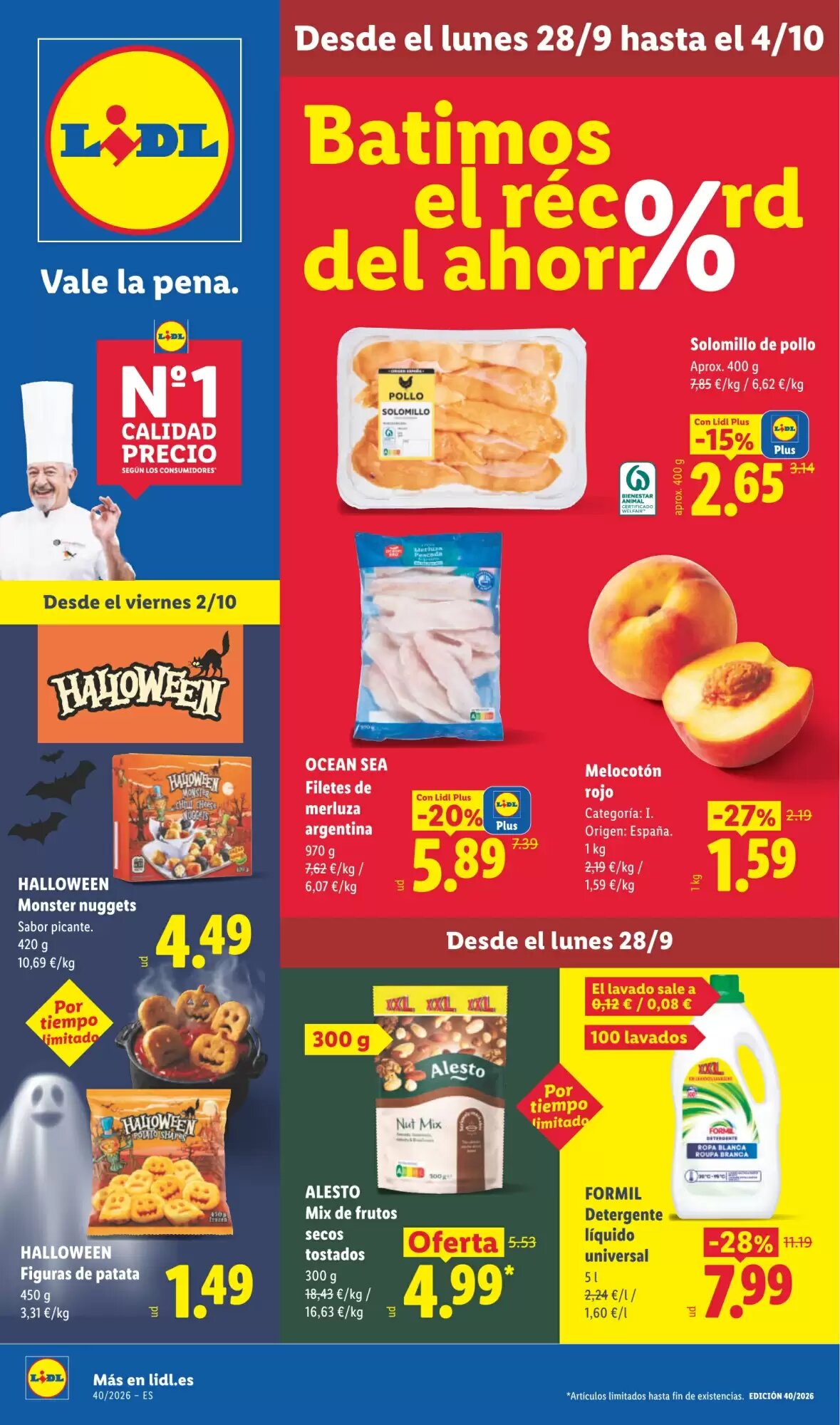 Folleto promocional de Lidl válido desde el 28/09/2026 - Página 1.