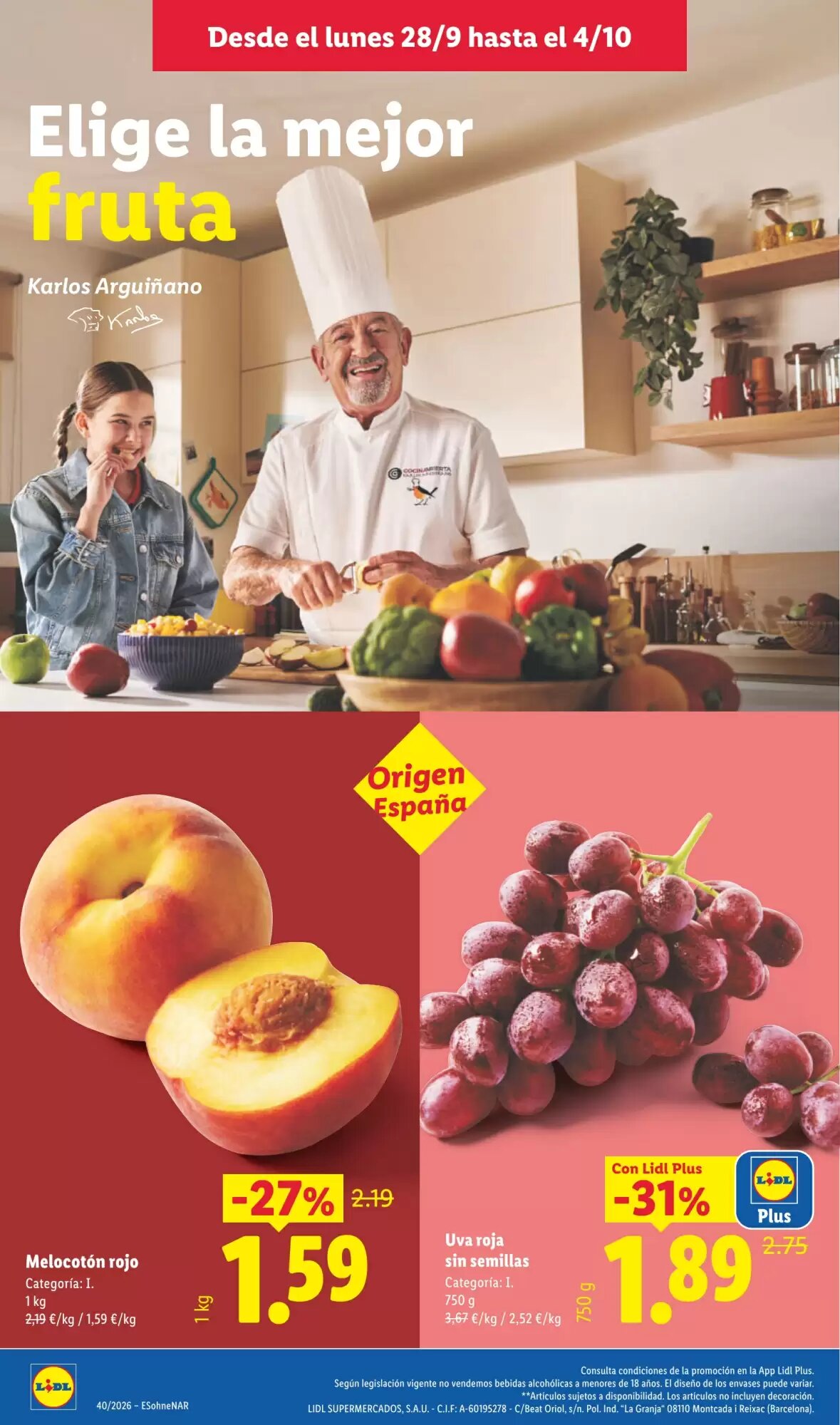 Folleto promocional de Lidl válido desde el 28/09/2026 - Página 2.