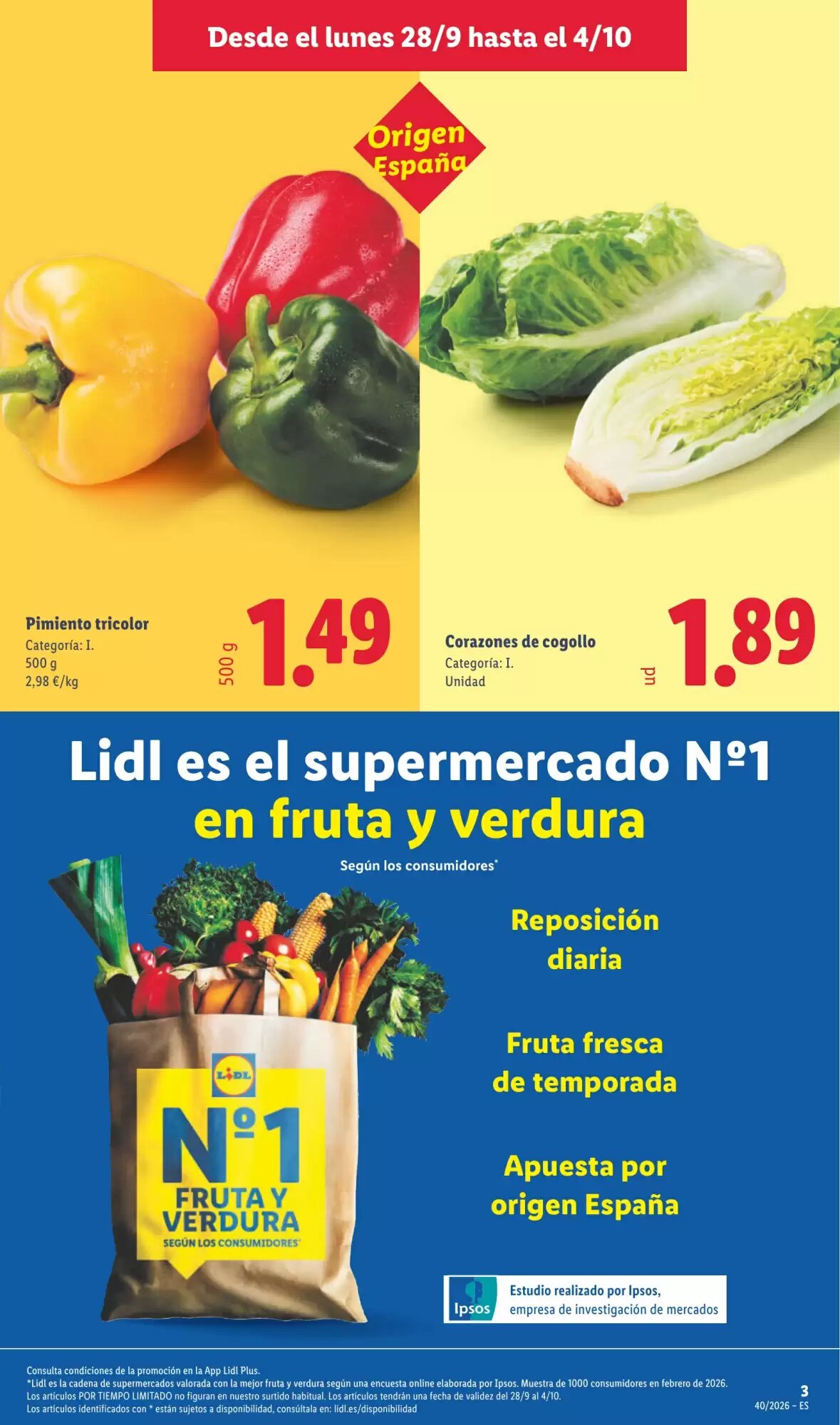 Folleto promocional de Lidl válido desde el 28/09/2026 - Página 3.