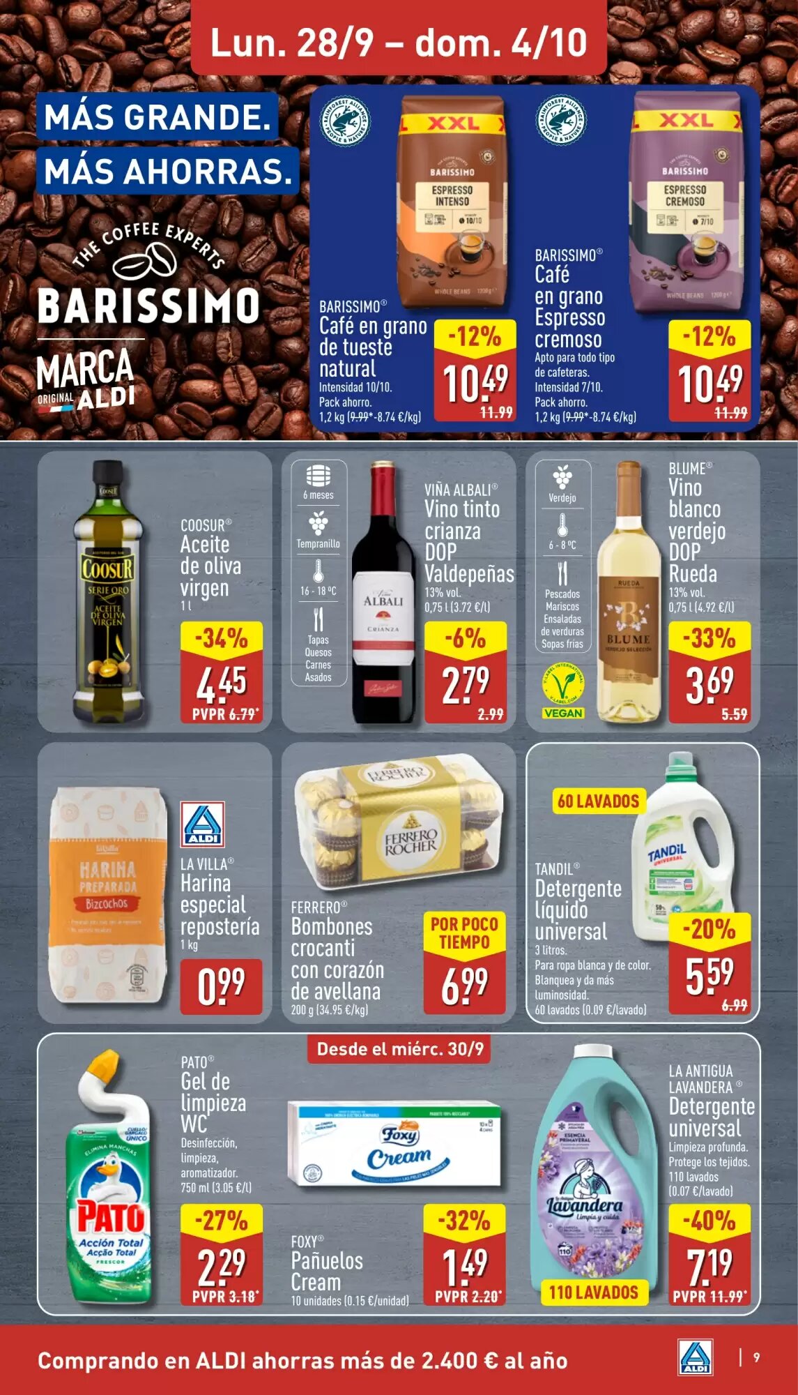 Folleto promocional de ALDI válido desde el 28/09/2026 - Página 9.