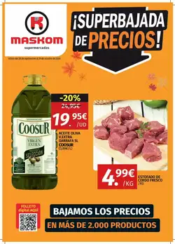 Folleto promocional de Maskom Supermercados válido desde el 28/09/2026