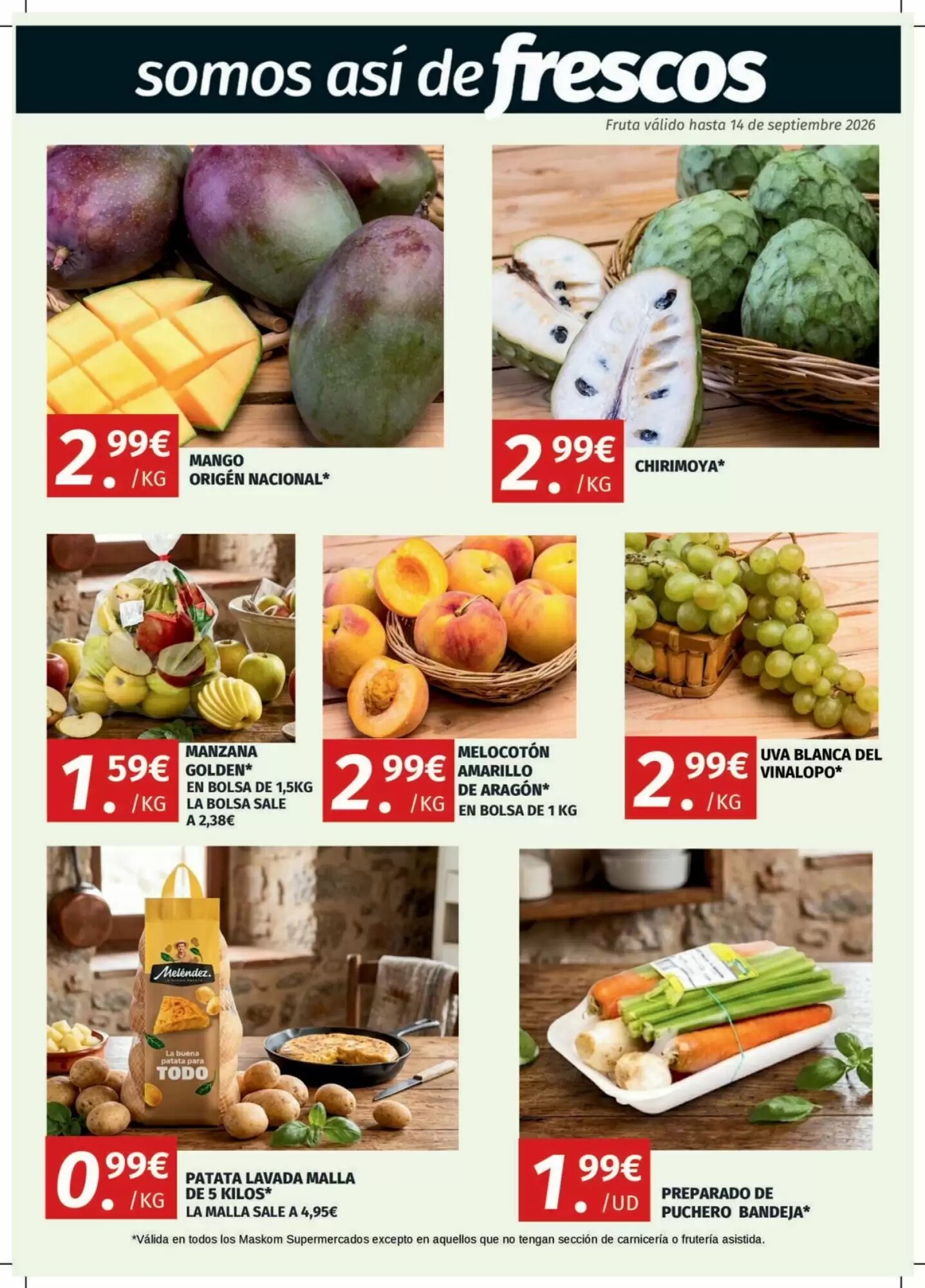 Folleto promocional de Maskom Supermercados válido desde el 28/09/2026 - Página 3.