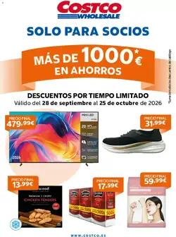 Folleto promocional de Costco válido desde el 28/09/2026