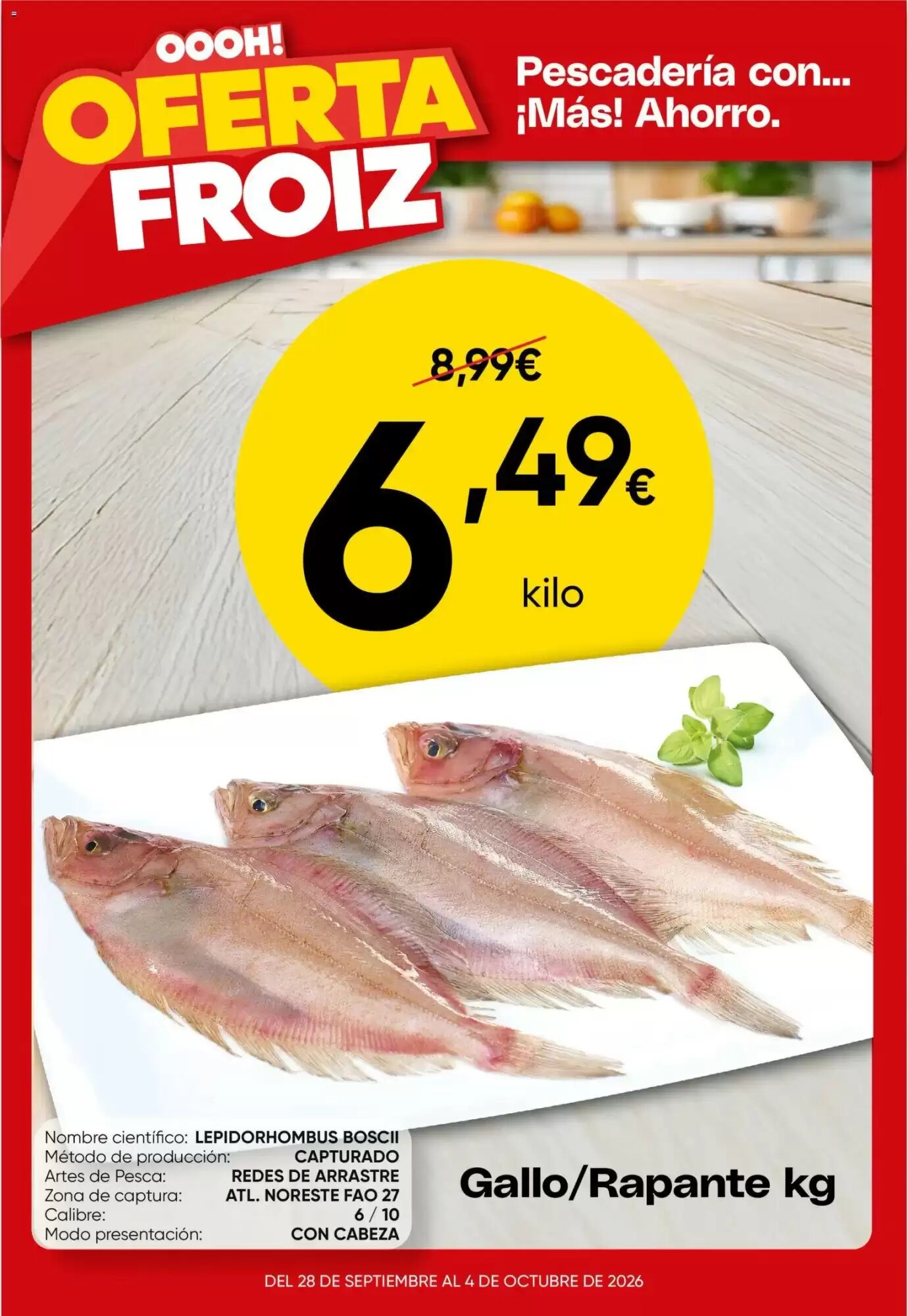 Folleto promocional de FROIZ válido desde el 28/09/2026 - Página 2.