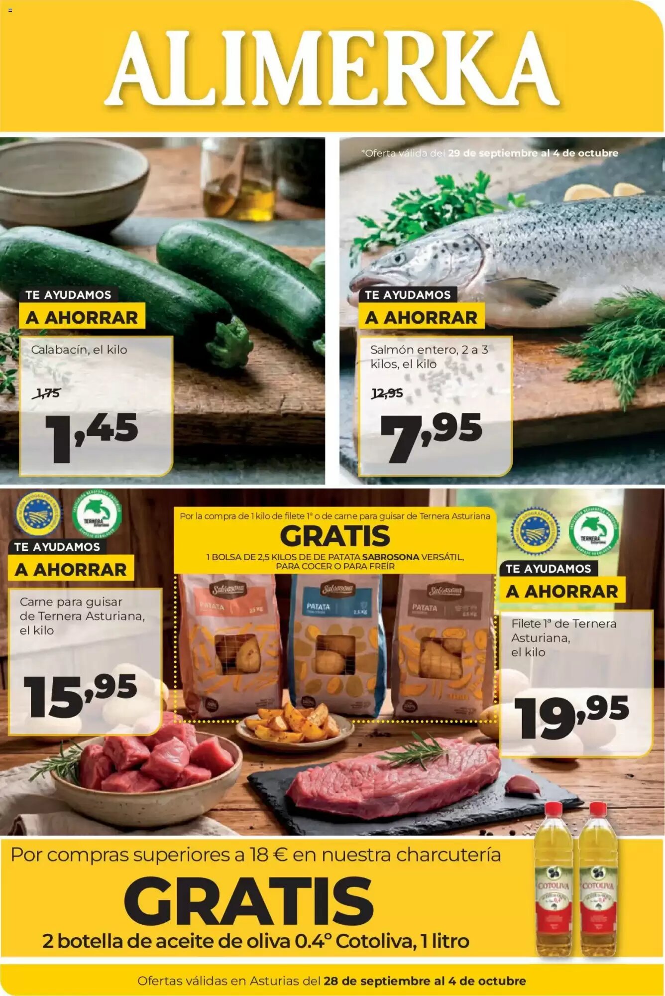 Folleto promocional de Alimerka válido desde el 28/09/2026 - Página 1.