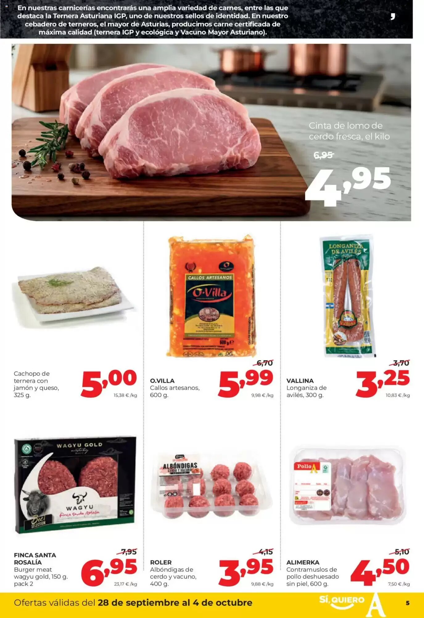 Folleto promocional de Alimerka válido desde el 28/09/2026 - Página 5.