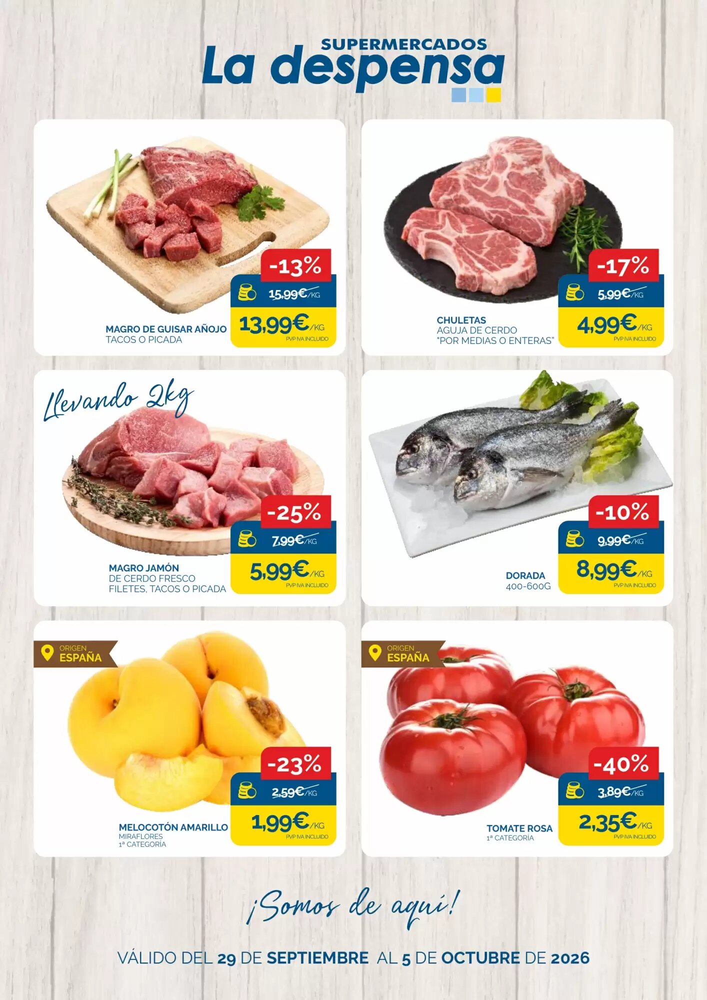 Folleto promocional de Supermercados La Despensa válido desde el 29/09/2026 - Página 1.