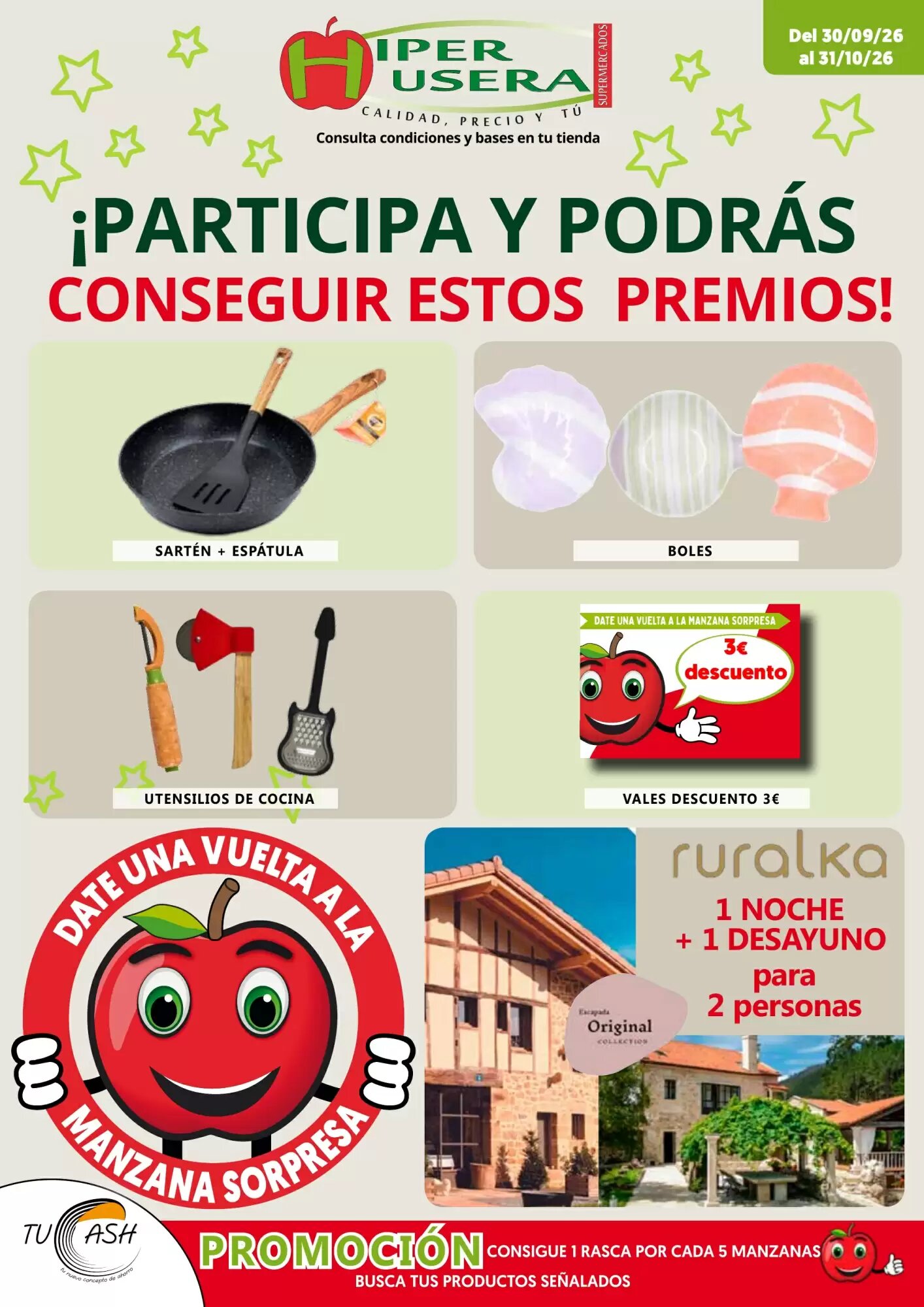 Folleto promocional de Hiper Usera válido desde el 30/09/2026 - Página 1.