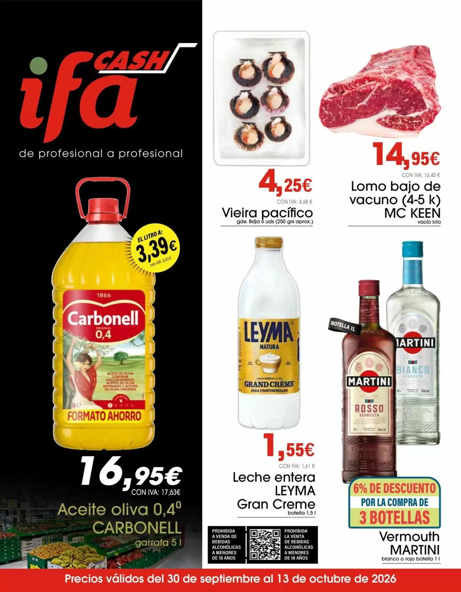 Folleto promocional de Cash Ifa válido desde el 30/09/2026 - Página 1.