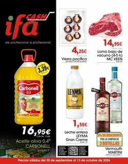 Folleto promocional de Cash Ifa válido desde el 30/09/2026