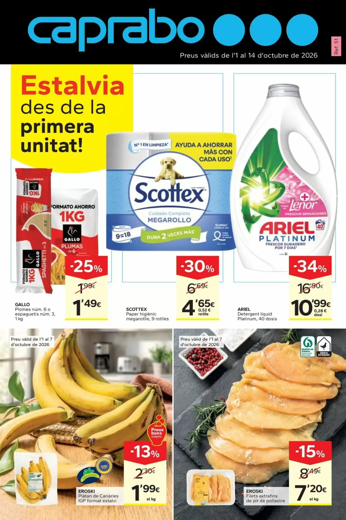 Folleto promocional de Caprabo válido desde el 01/10/2026 - Página 1.