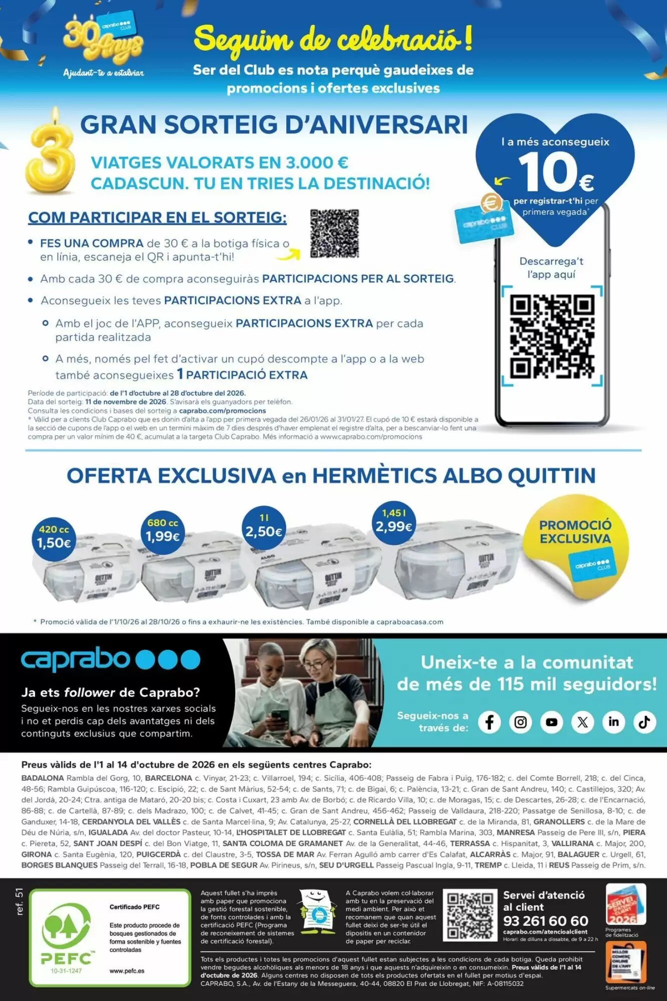Folleto promocional de Caprabo válido desde el 01/10/2026 - Página 12.