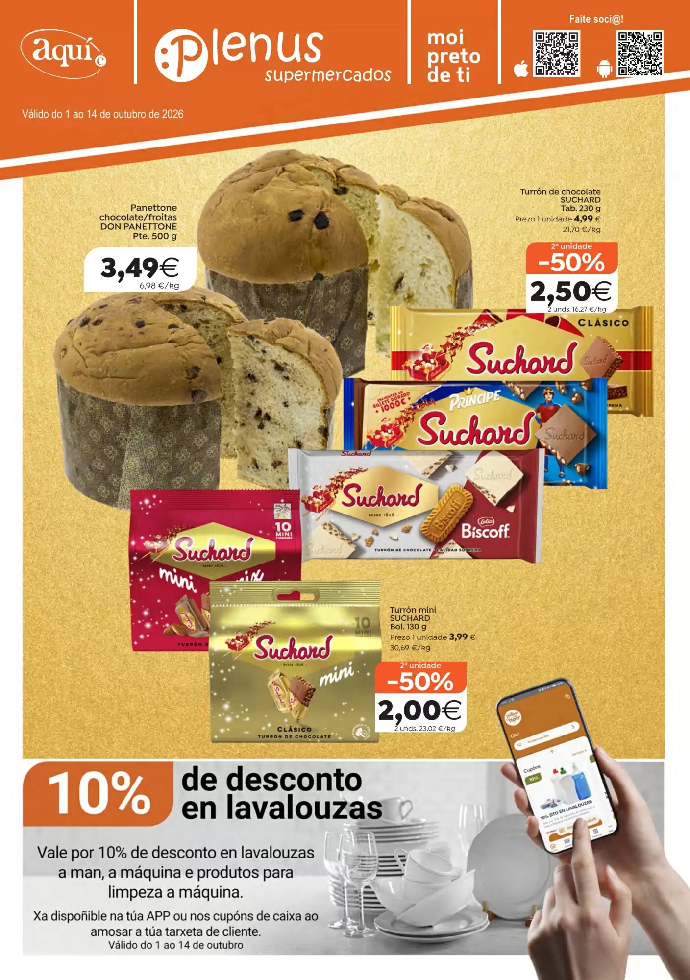 Folleto promocional de Plenus Supermercados válido desde el 01/10/2026 - Página 1.