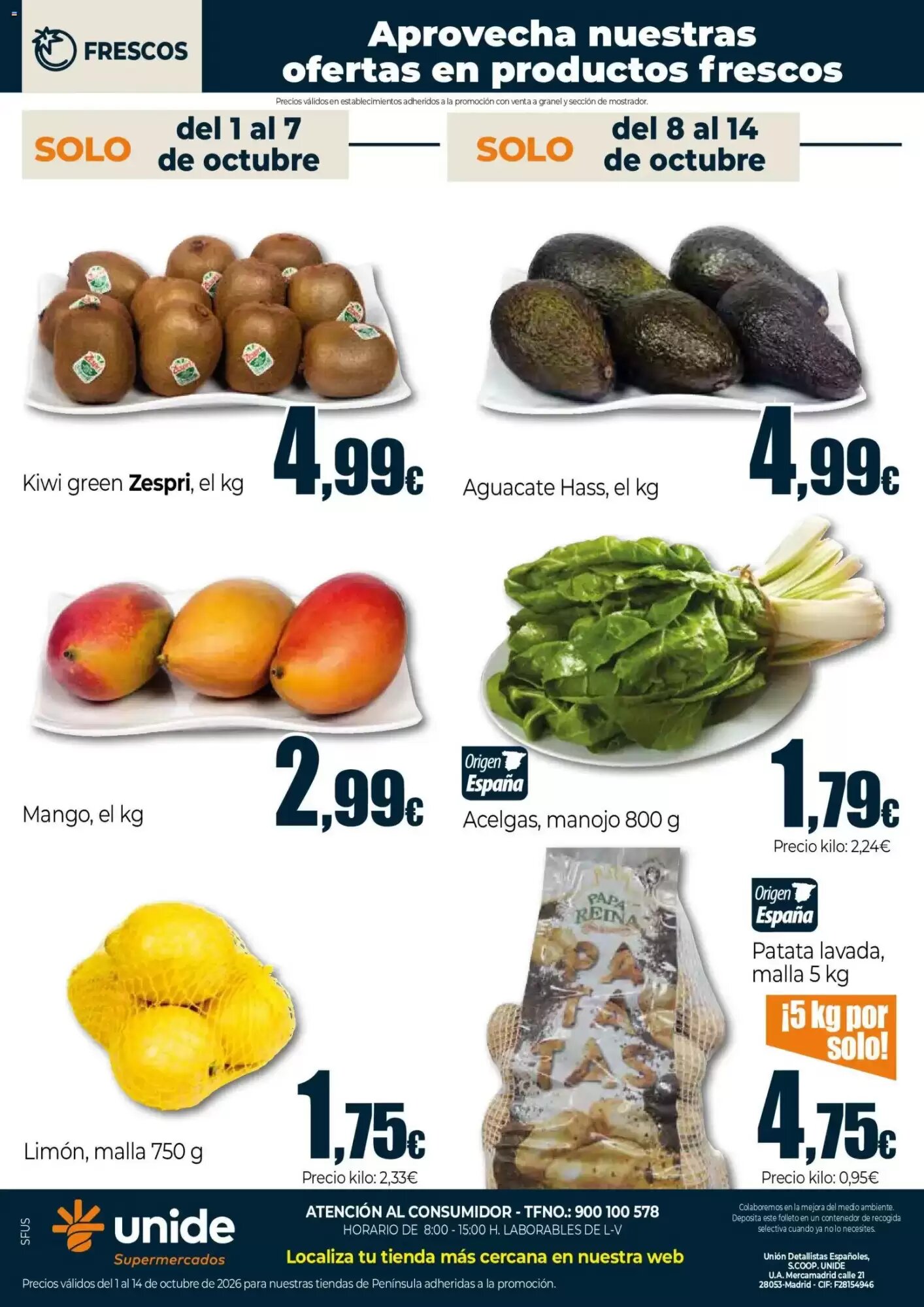 Folleto promocional de Unide Supermercados válido desde el 01/10/2026 - Página 8.