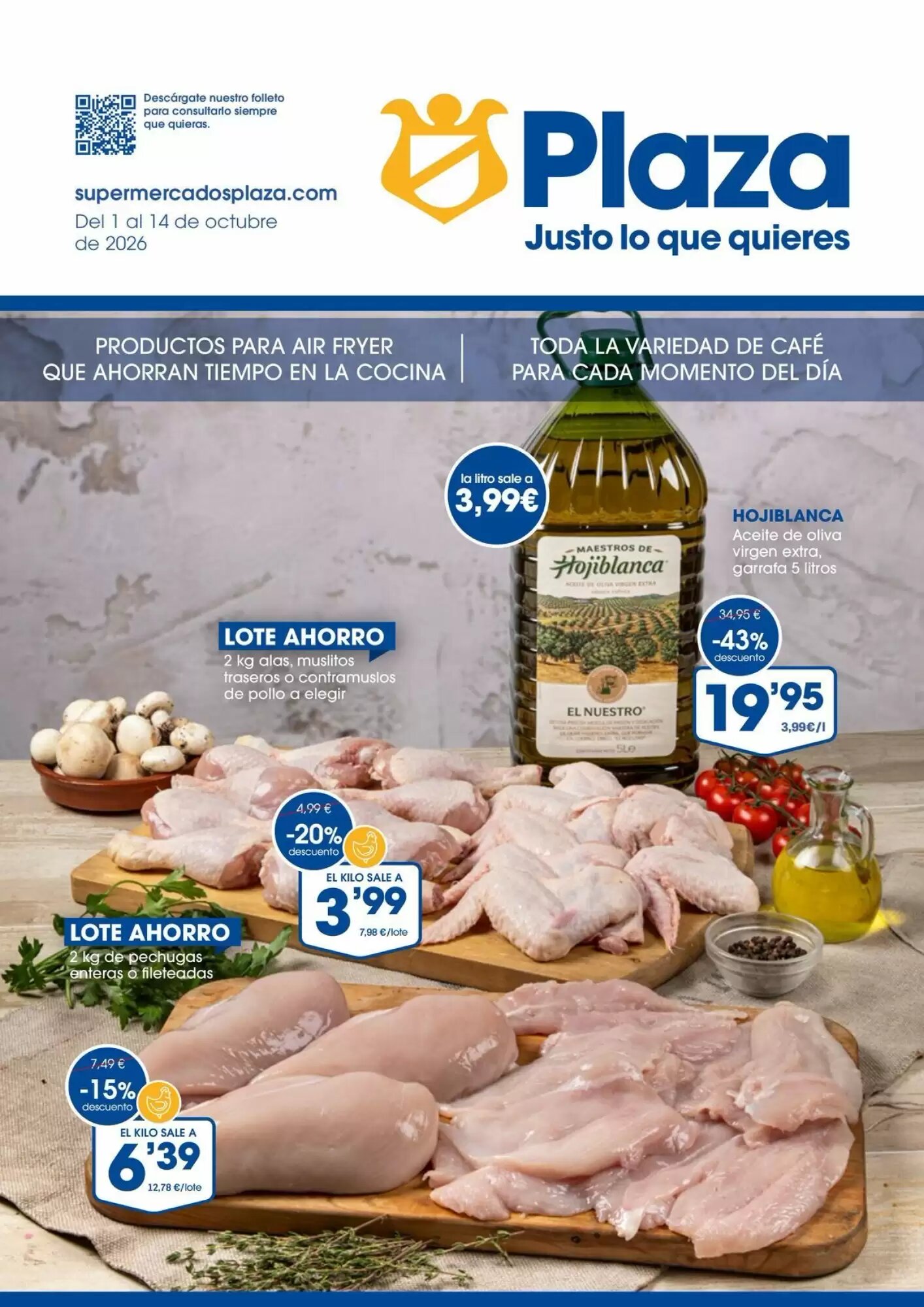 Folleto promocional de Supermercados Plaza válido desde el 01/10/2026 - Página 1.
