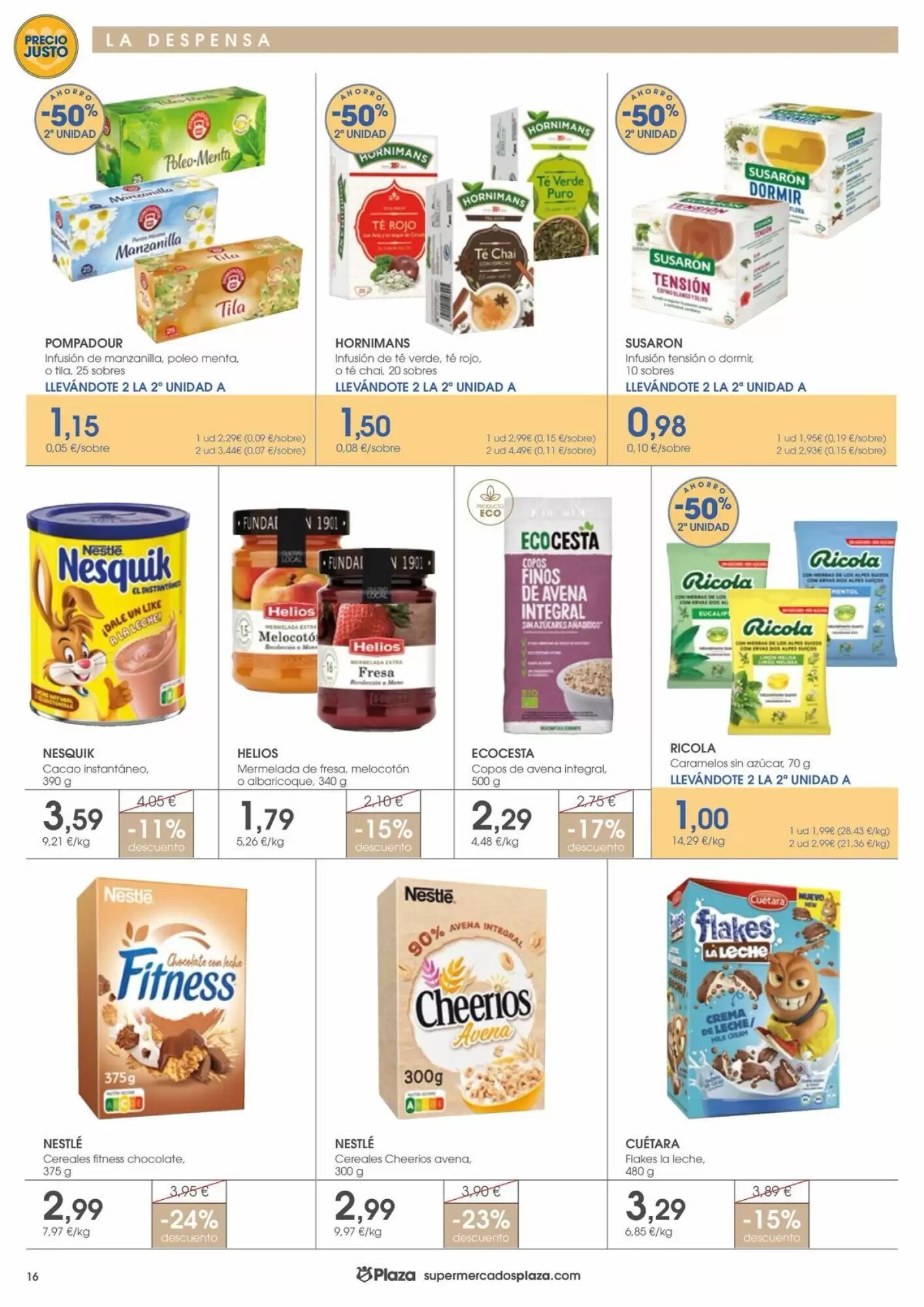 Folleto promocional de Supermercados Plaza válido desde el 01/10/2026 - Página 16.