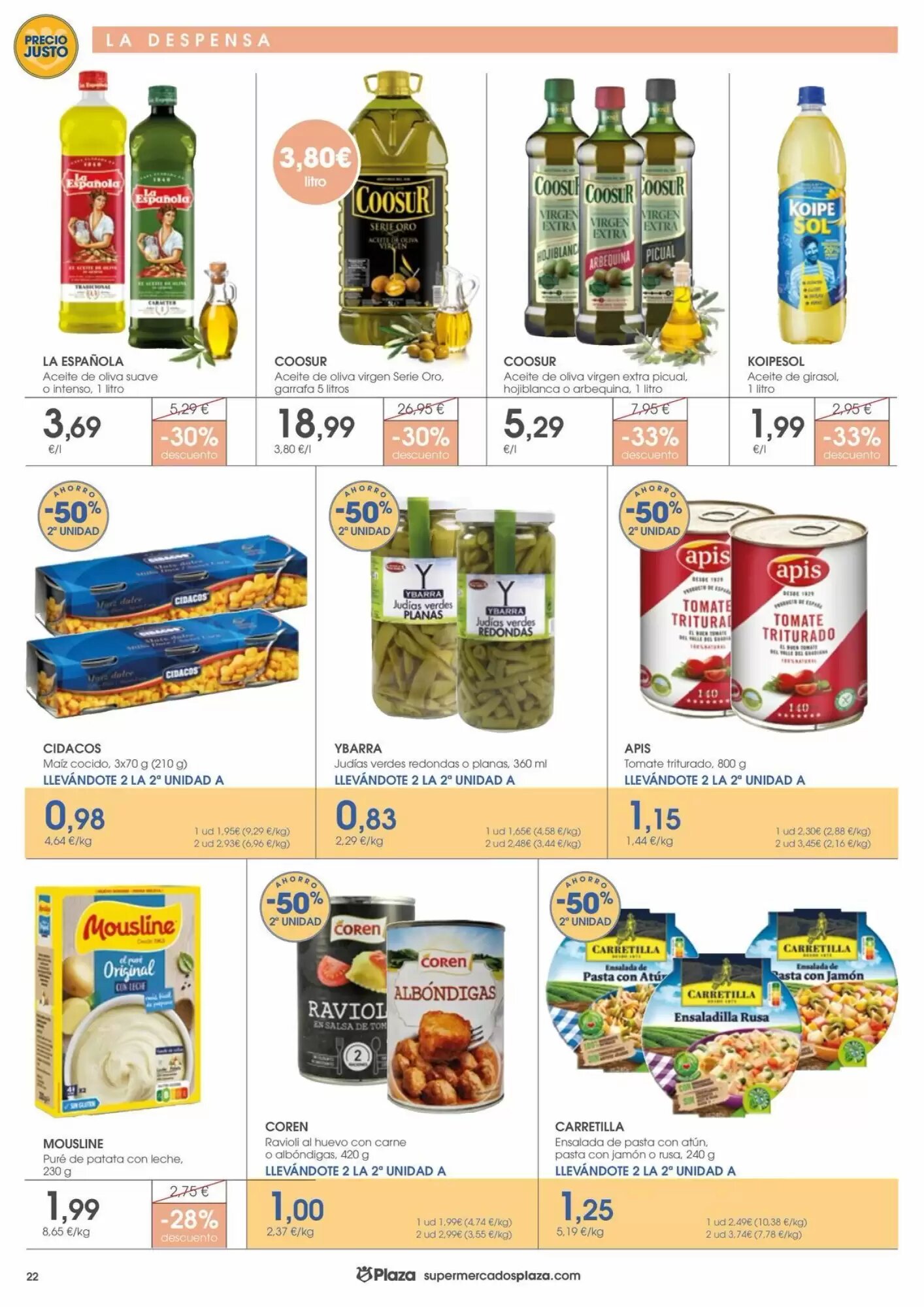Folleto promocional de Supermercados Plaza válido desde el 01/10/2026 - Página 22.